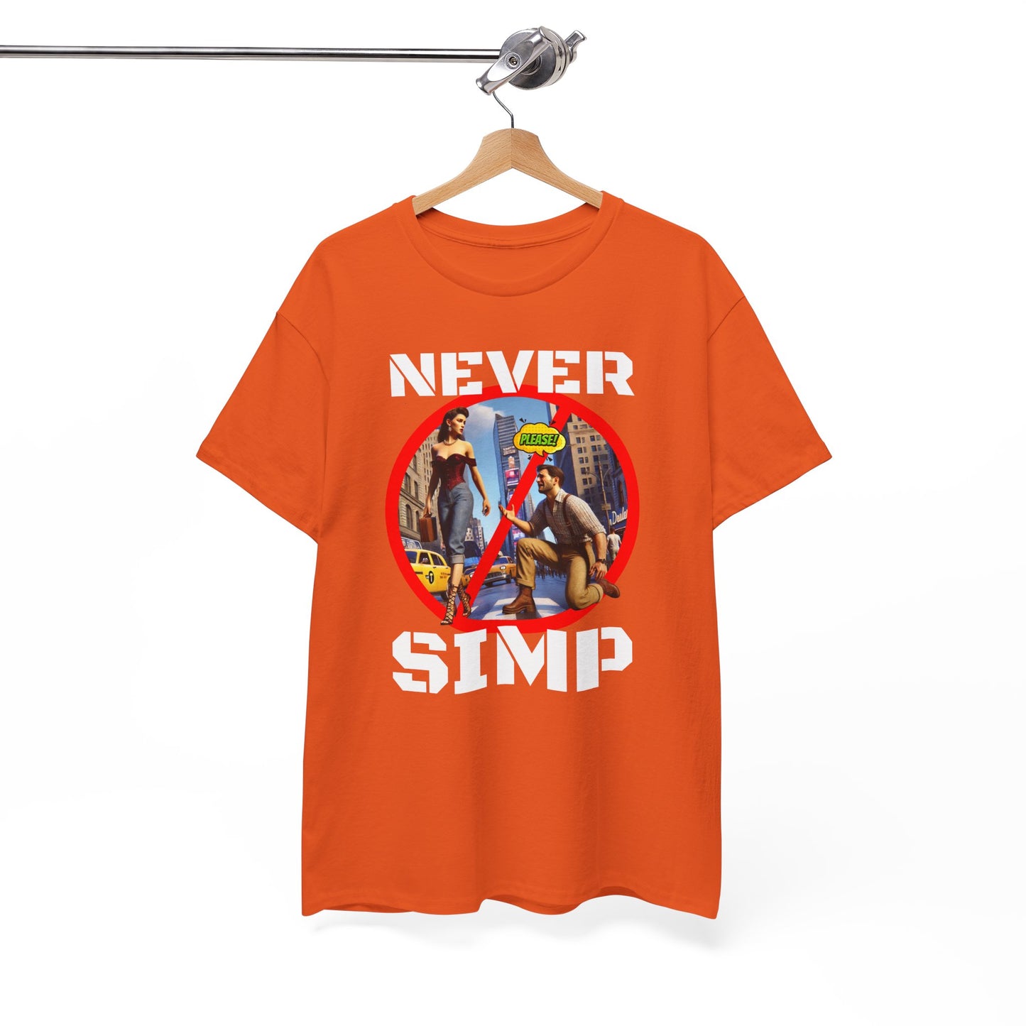 CAMISETA HOMBRE ALFA "NEVER SIMP". (USA)