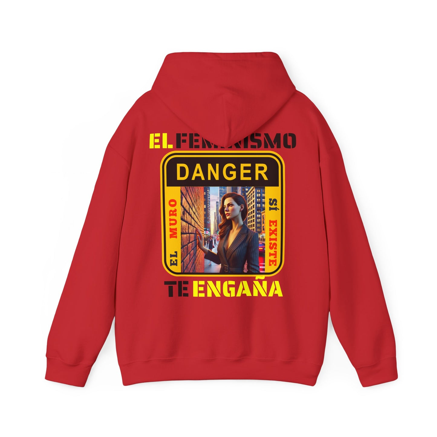 SUDADERA CON GORRO "EL FEMINISMO TE ENGAÑA". (EUROPA).
