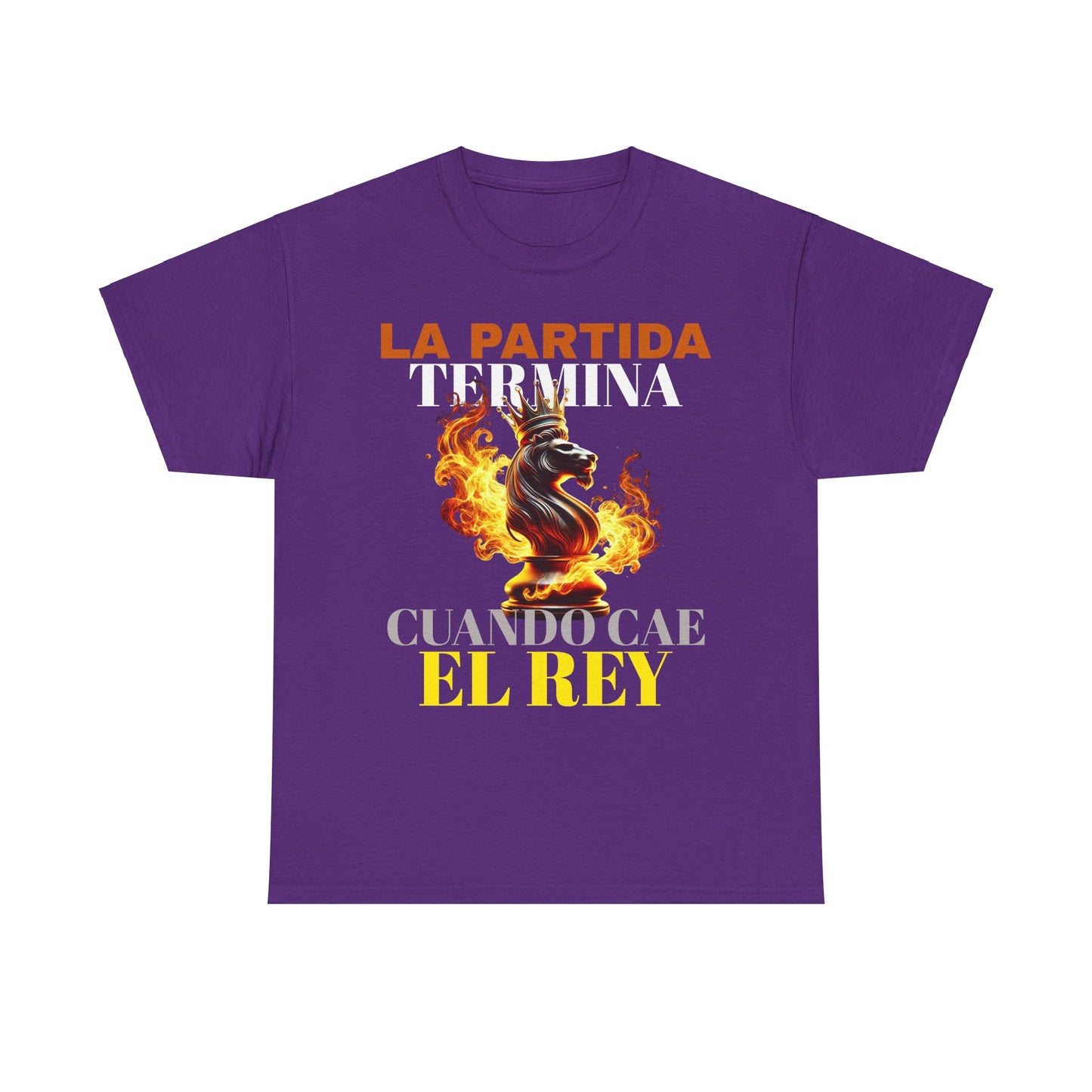 CAMISETA HOMBRE ALFA "LA PARTIDA TERMINA CUANDO CAE EL REY".(EUROPA)