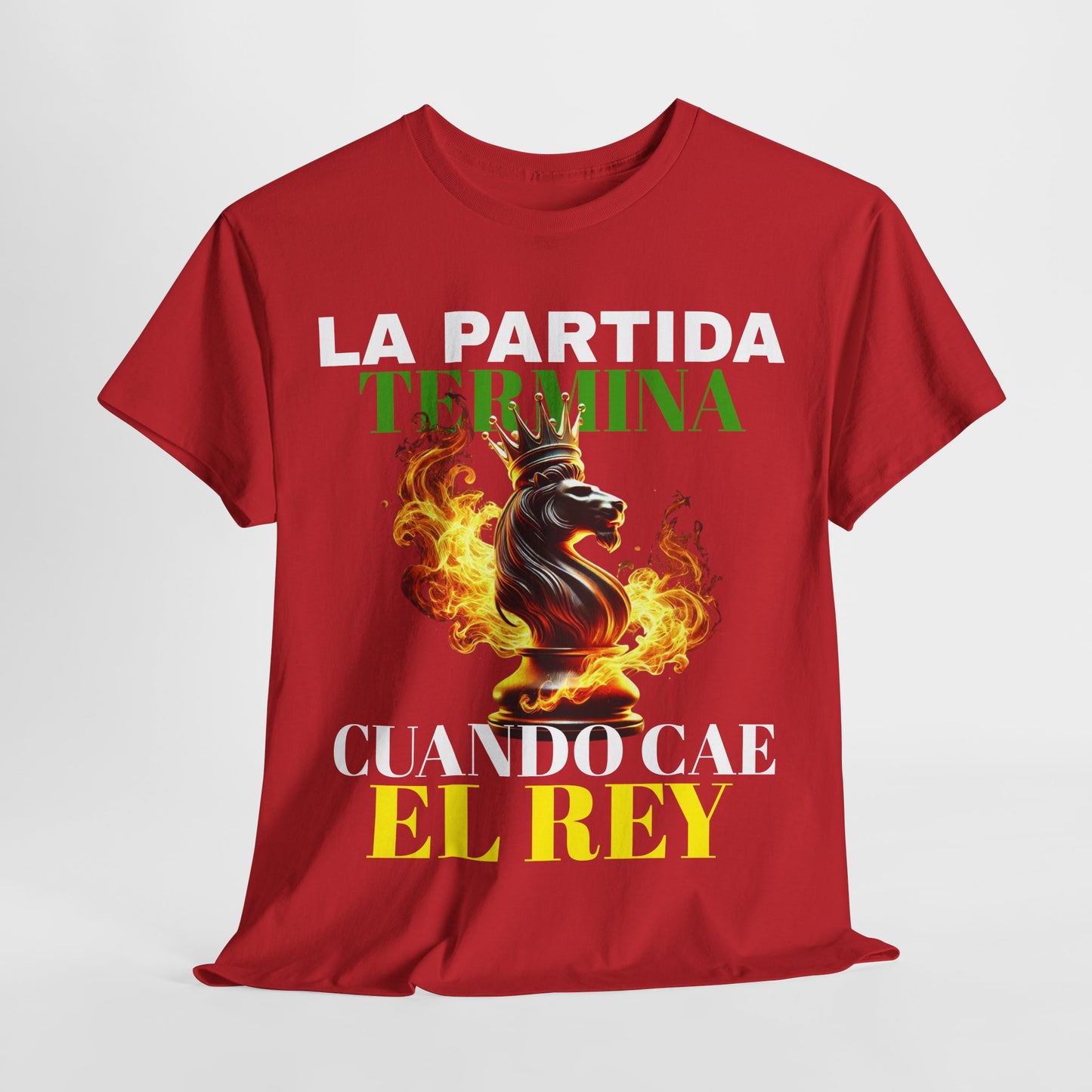 CAMISETA HOMBRE ALFA "LA PARTIDA TERMINA CUANDO CAE EL REY".(EUROPA)
