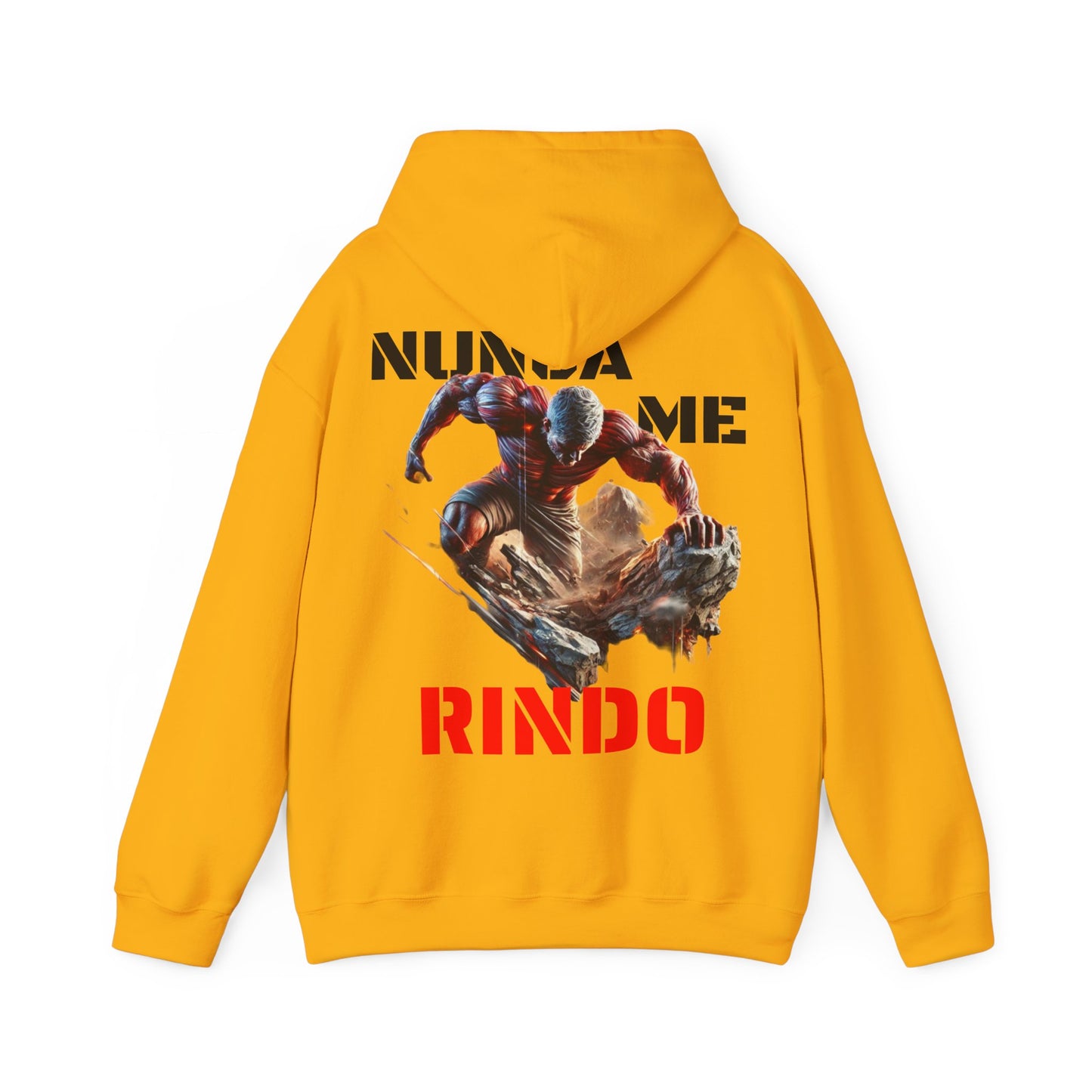 SUDADERA CON GORRO"NUNCA ME RINDO". (EUROPA).