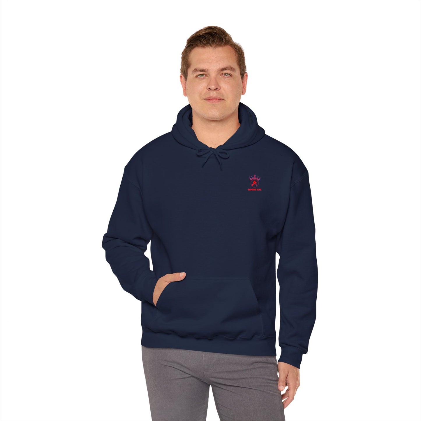 SUDADERA CON GORRO "SÉ UN HOMBRE ALFA". (EUROPA).