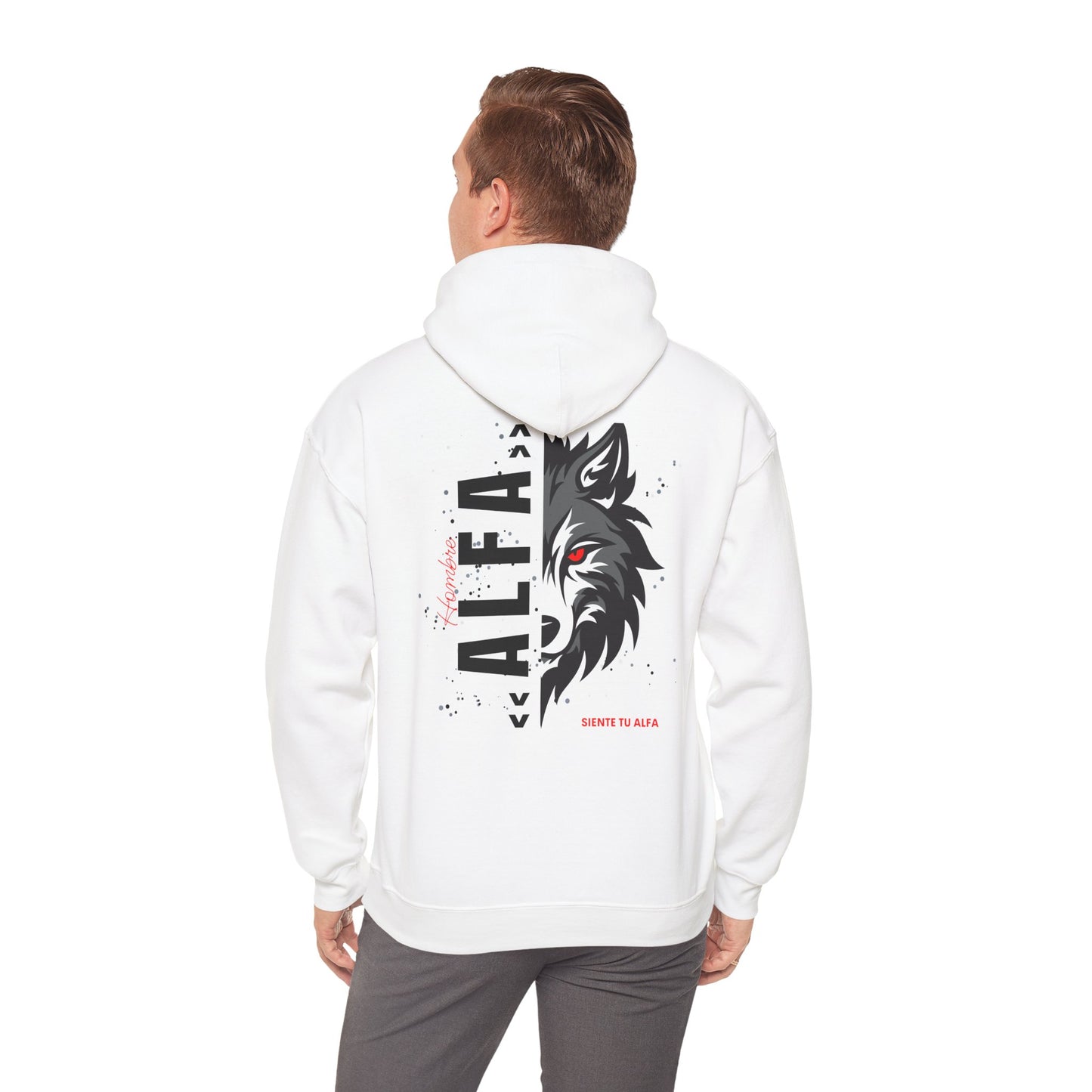 SUDADERA CON GORRO "SIENTE TU ALFA". (EUROPA).