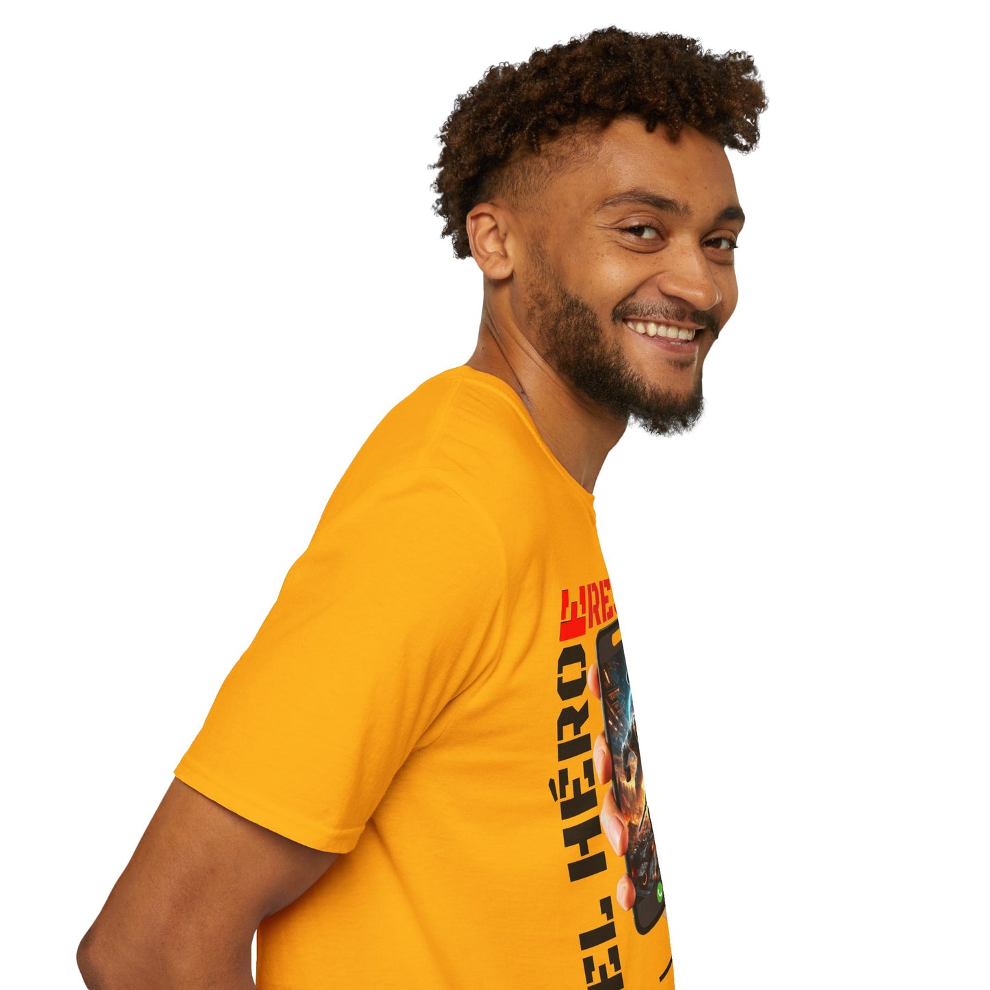 CAMISETA HOMBRE ALFA "EL HÉROE ERES TÚ".(USA).