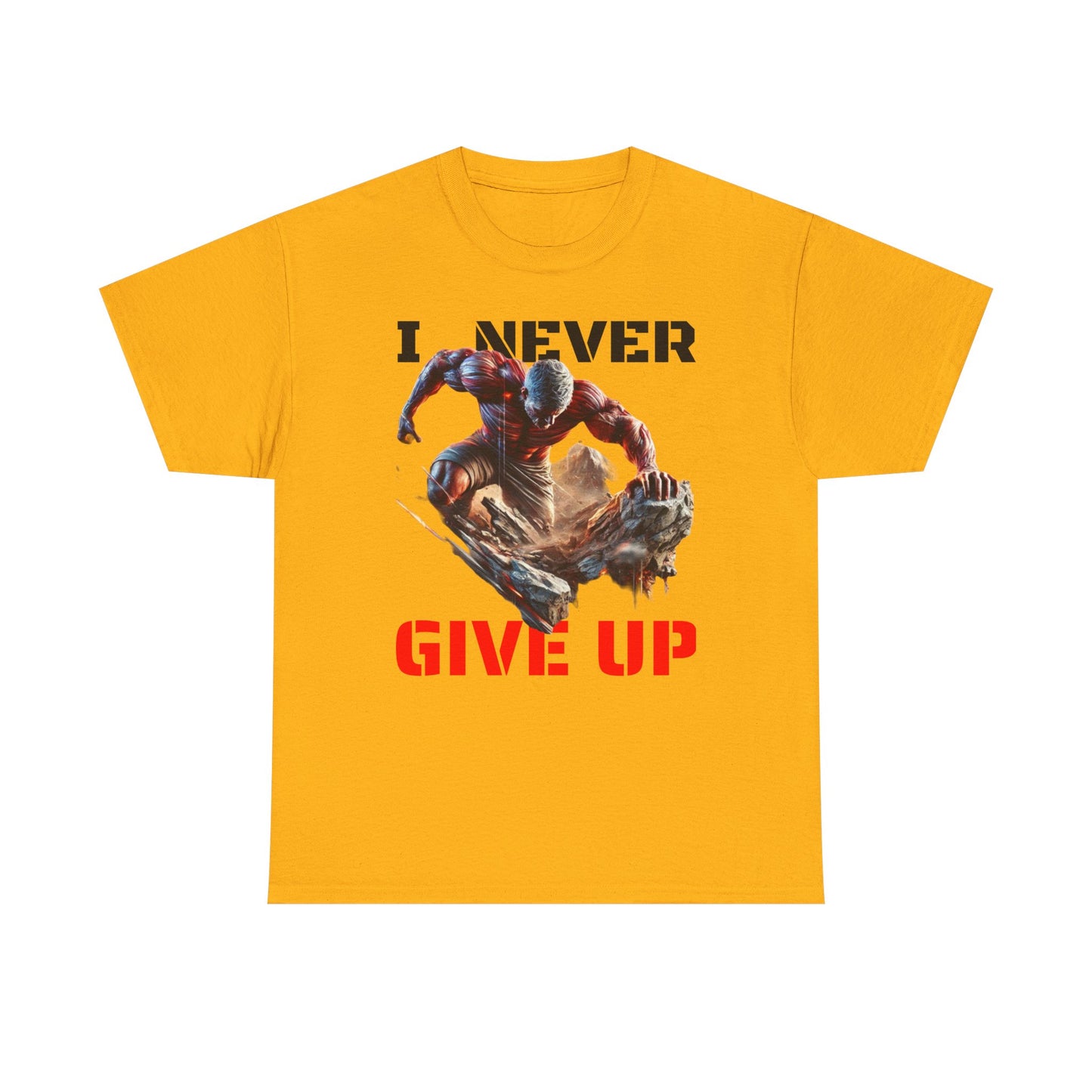 CAMISETA HOMBRE ALFA "I NEVER GIVE UP".(USA).