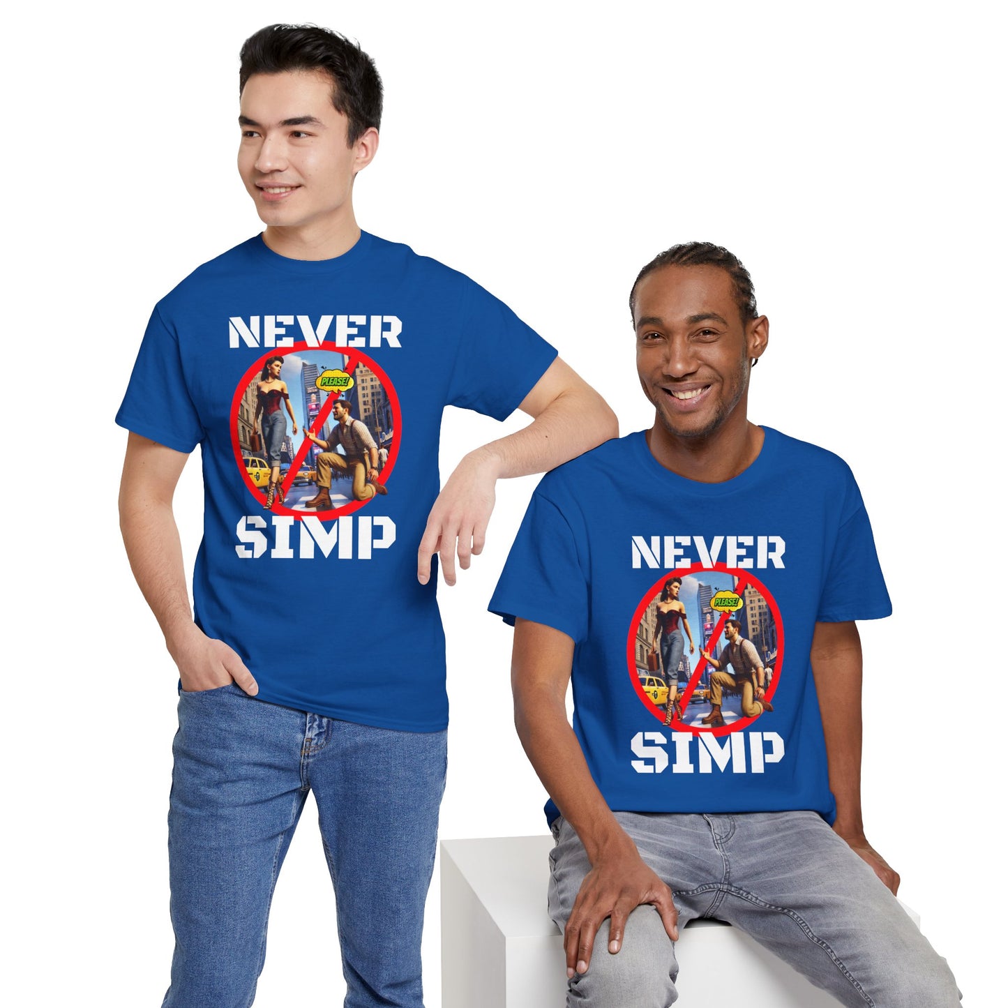 CAMISETA HOMBRE ALFA "NEVER SIMP". (USA)