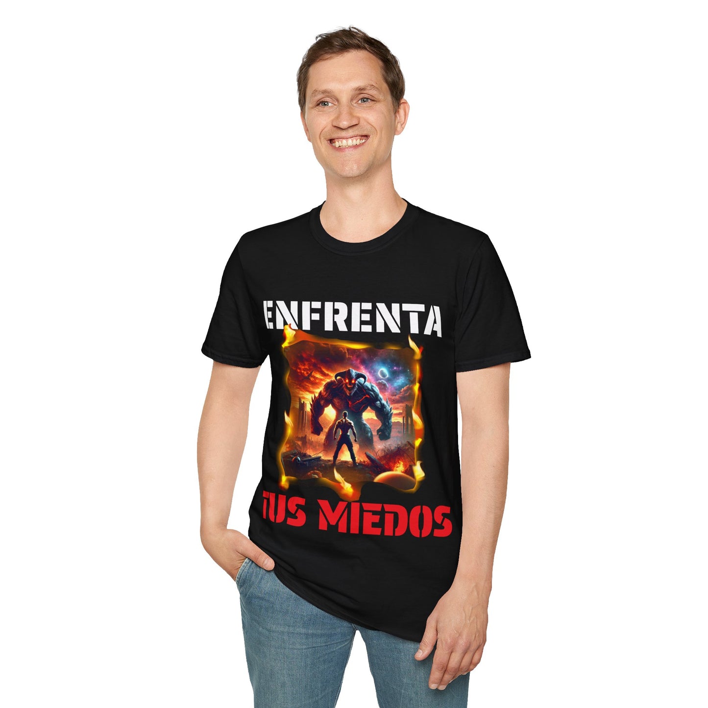 CAMISETA HOMBRE ALFA "ENFRENTA TUS MIEDOS".(EUROPA).