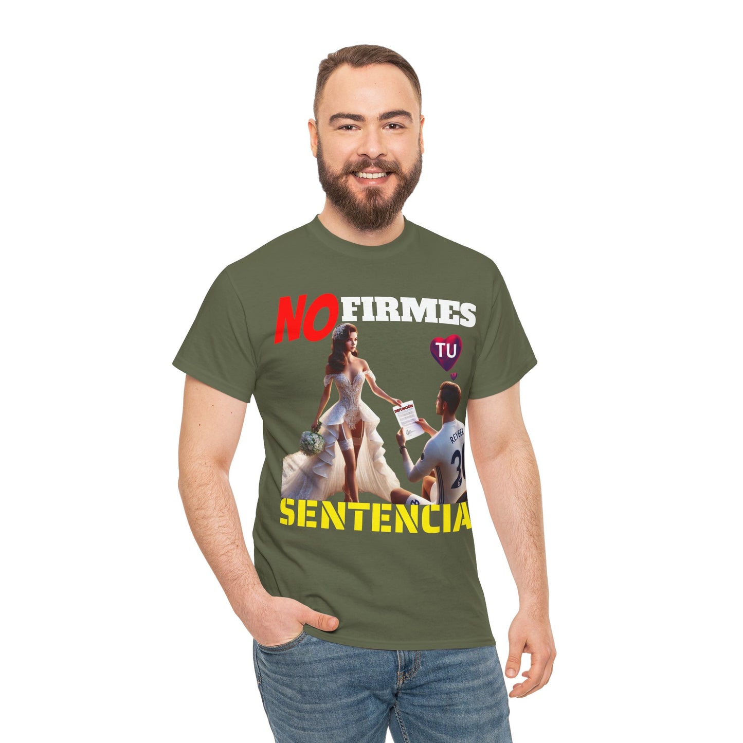 CAMISETA HOMBRE ALFA "NO FIRMES TU SENTENCIA".(EUROPA)