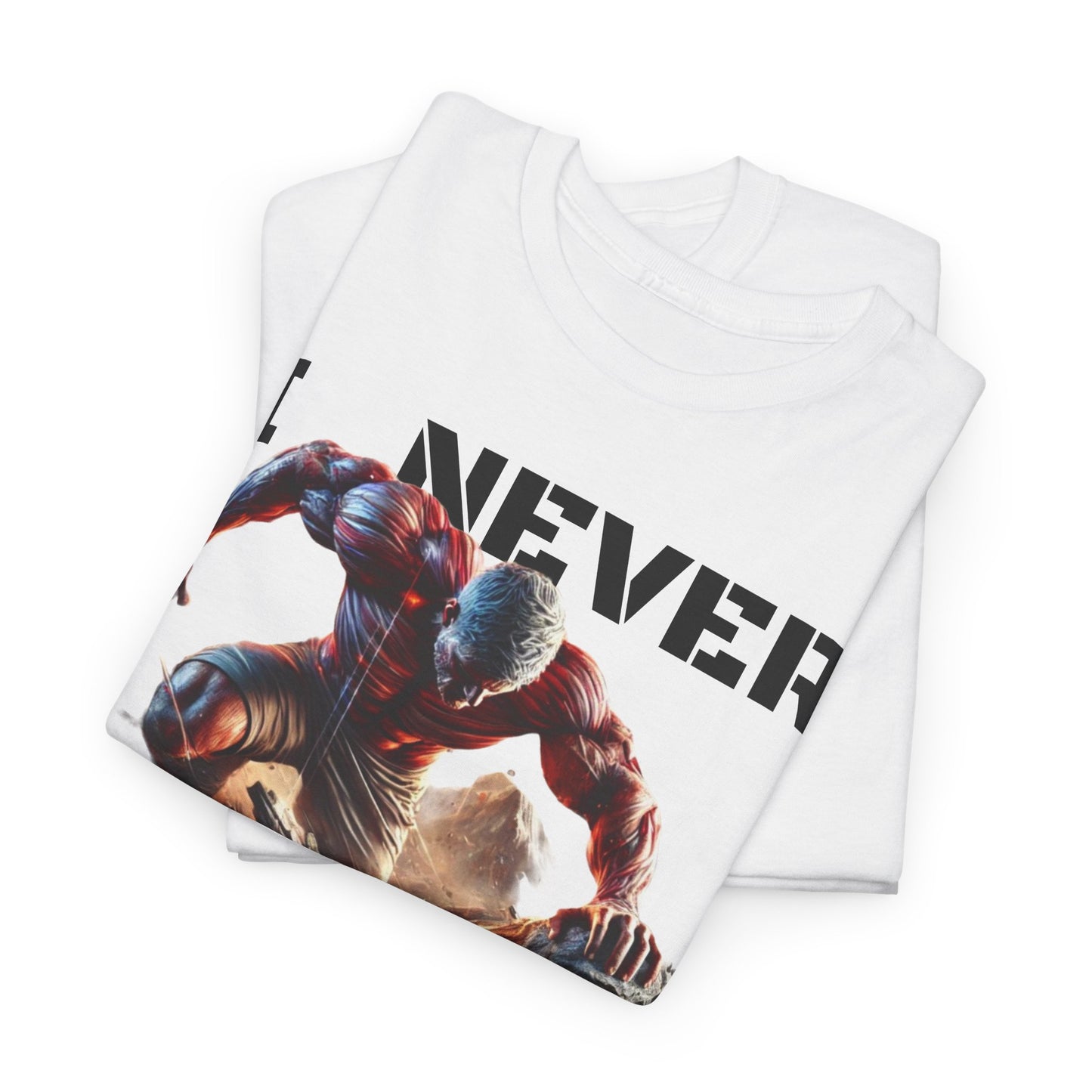 CAMISETA HOMBRE ALFA "I NEVER GIVE UP".(USA).