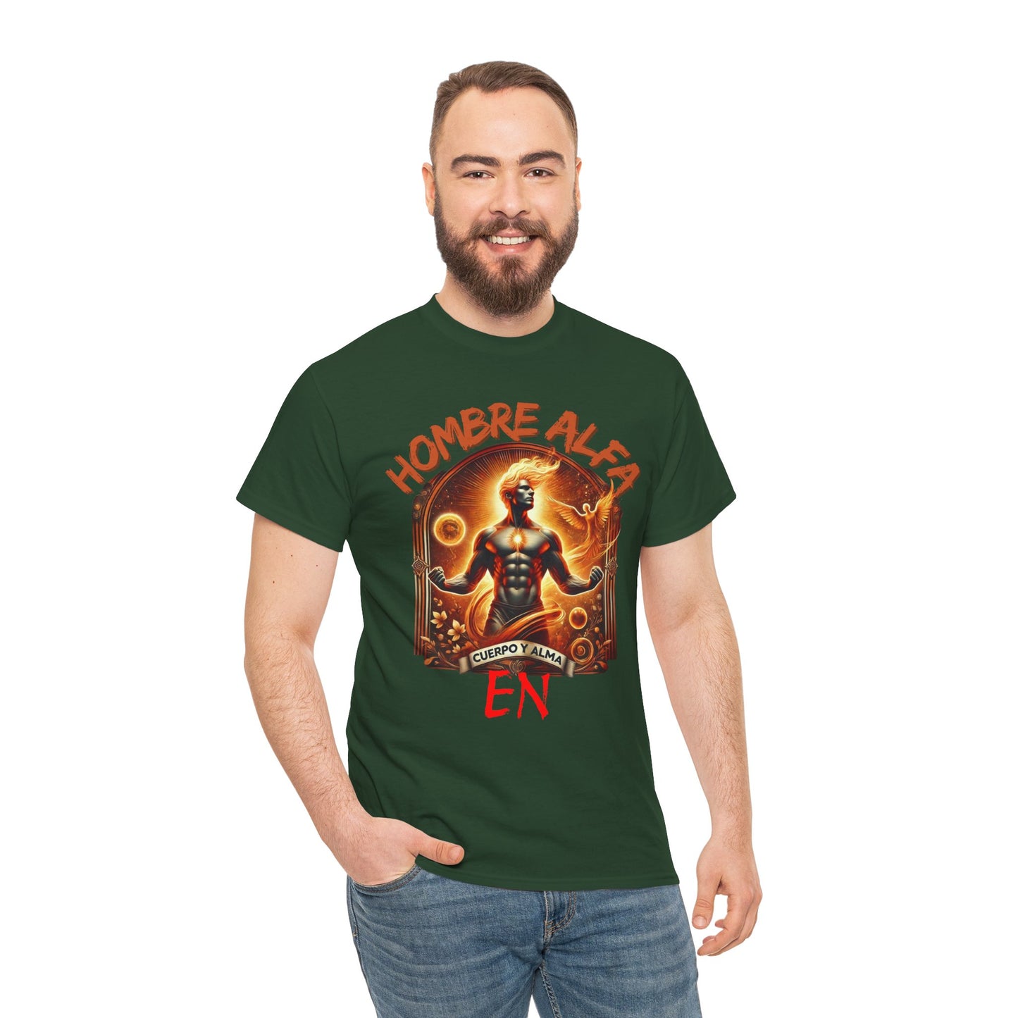 CAMISETA HOMBRE ALFA " EN CUERPO Y ALMA".(USA).