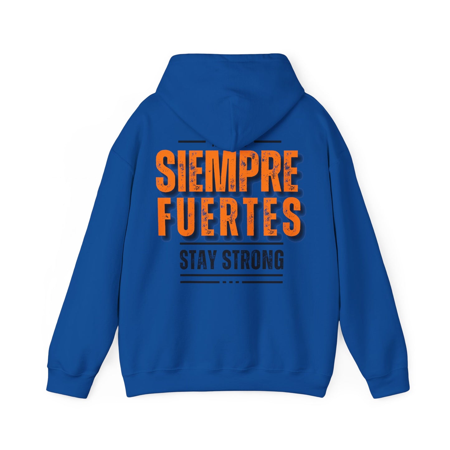 SUDADERA CON GORRO "SIEMPRE FUERTES". (EUROPA).