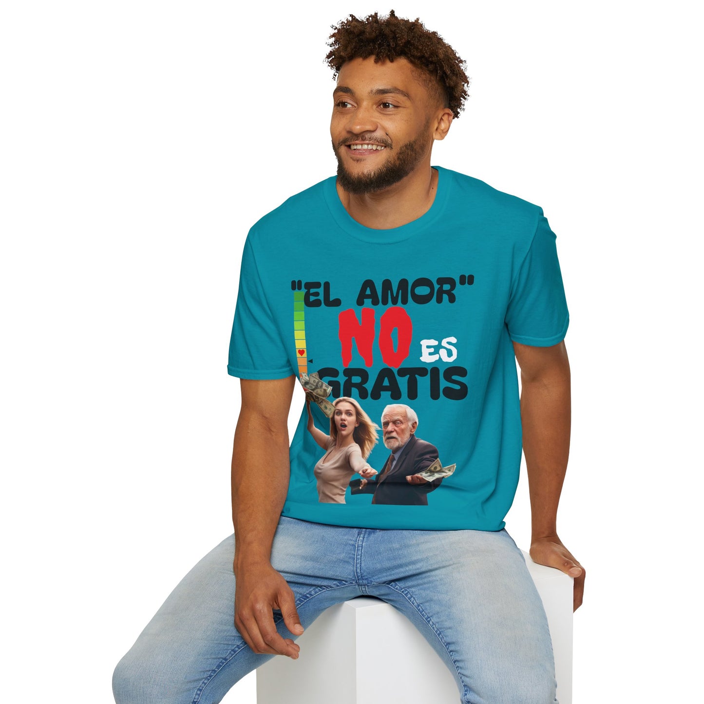 CAMISETA HOMBRE ALFA "EL AMOR NO ES GRATIS".(USA)