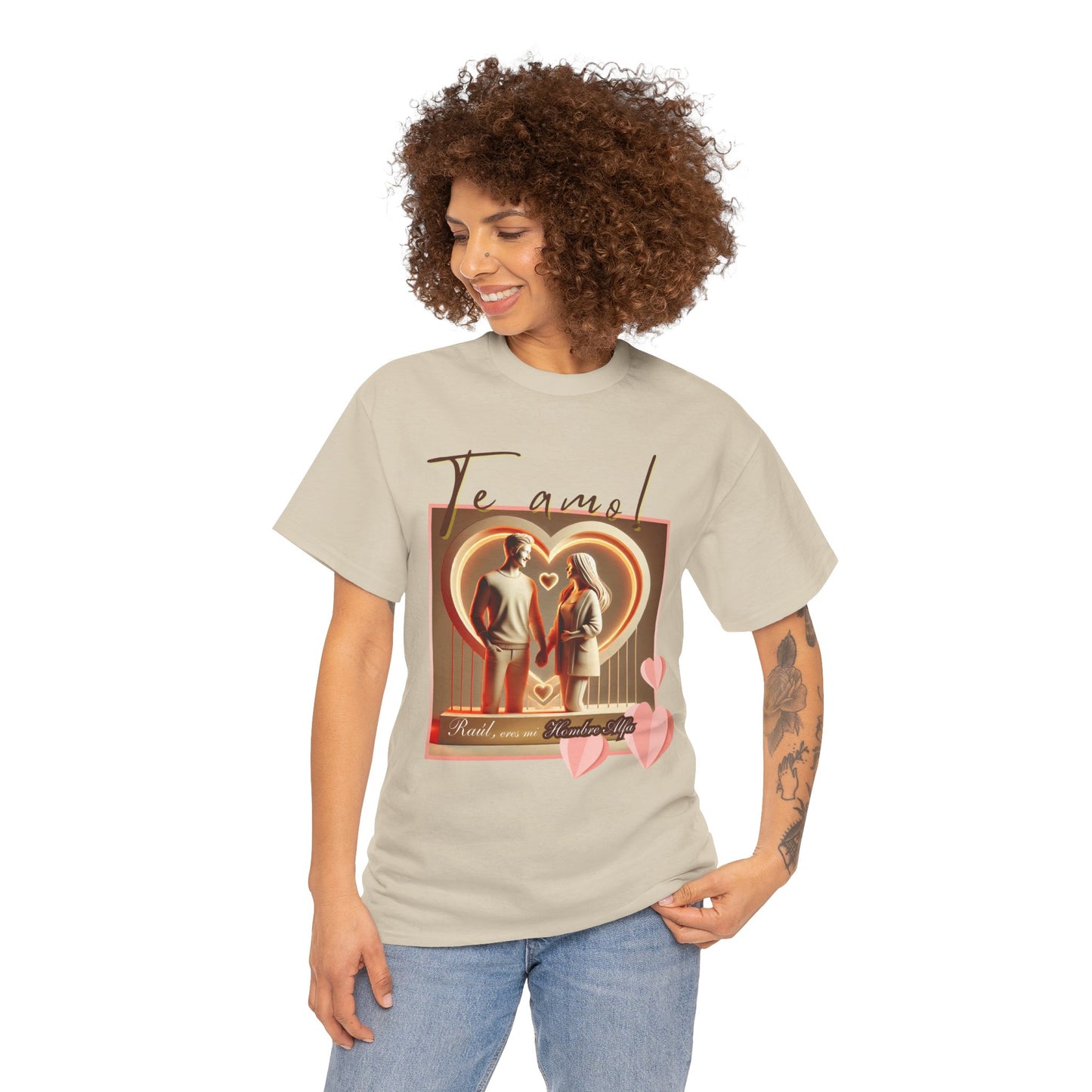 CAMISETA HOMBRE ALFA PERSONALIZABLE "(NOMBRE) ERES MI HOMBRE ALFA".(EUROPA).
