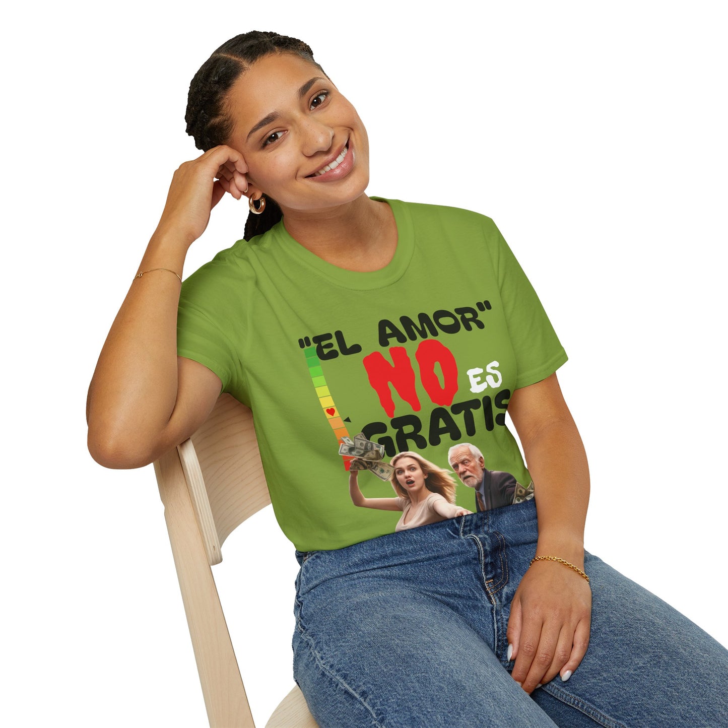 CAMISETA HOMBRE ALFA "EL AMOR NO ES GRATIS".(USA)