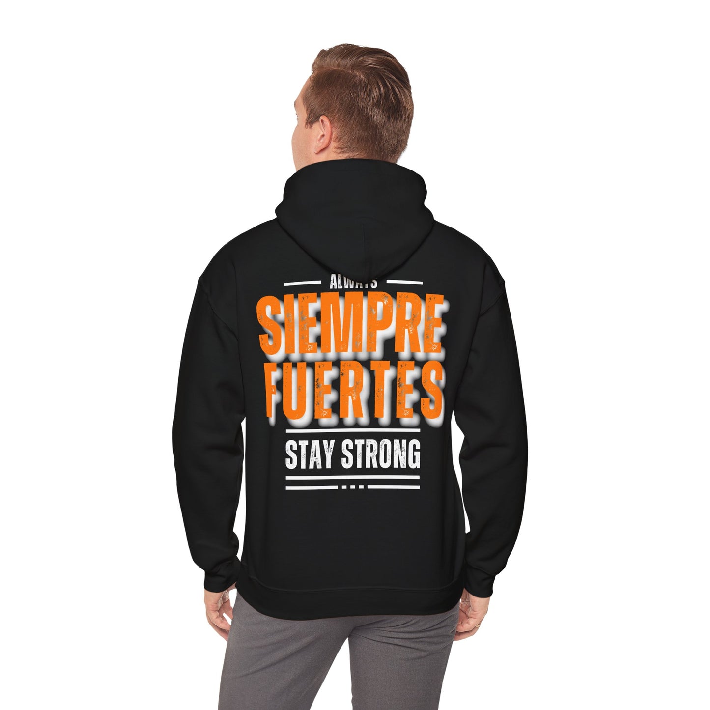 SUDADERA CON GORRO "SIEMPRE FUERTES". (EUROPA).