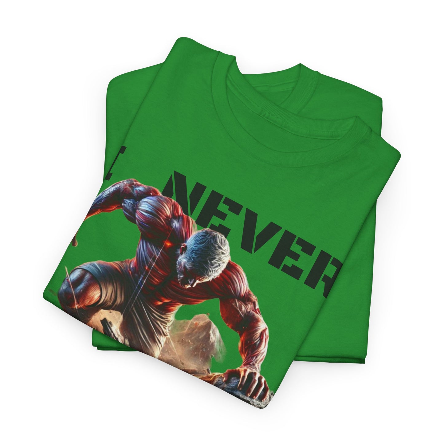 CAMISETA HOMBRE ALFA "I NEVER GIVE UP".(USA).