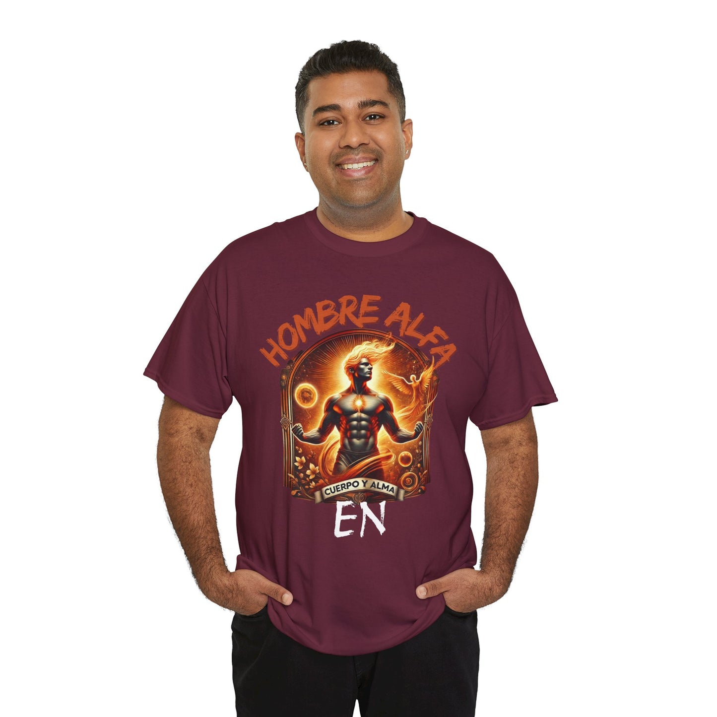 CAMISETA HOMBRE ALFA " EN CUERPO Y ALMA".(USA).