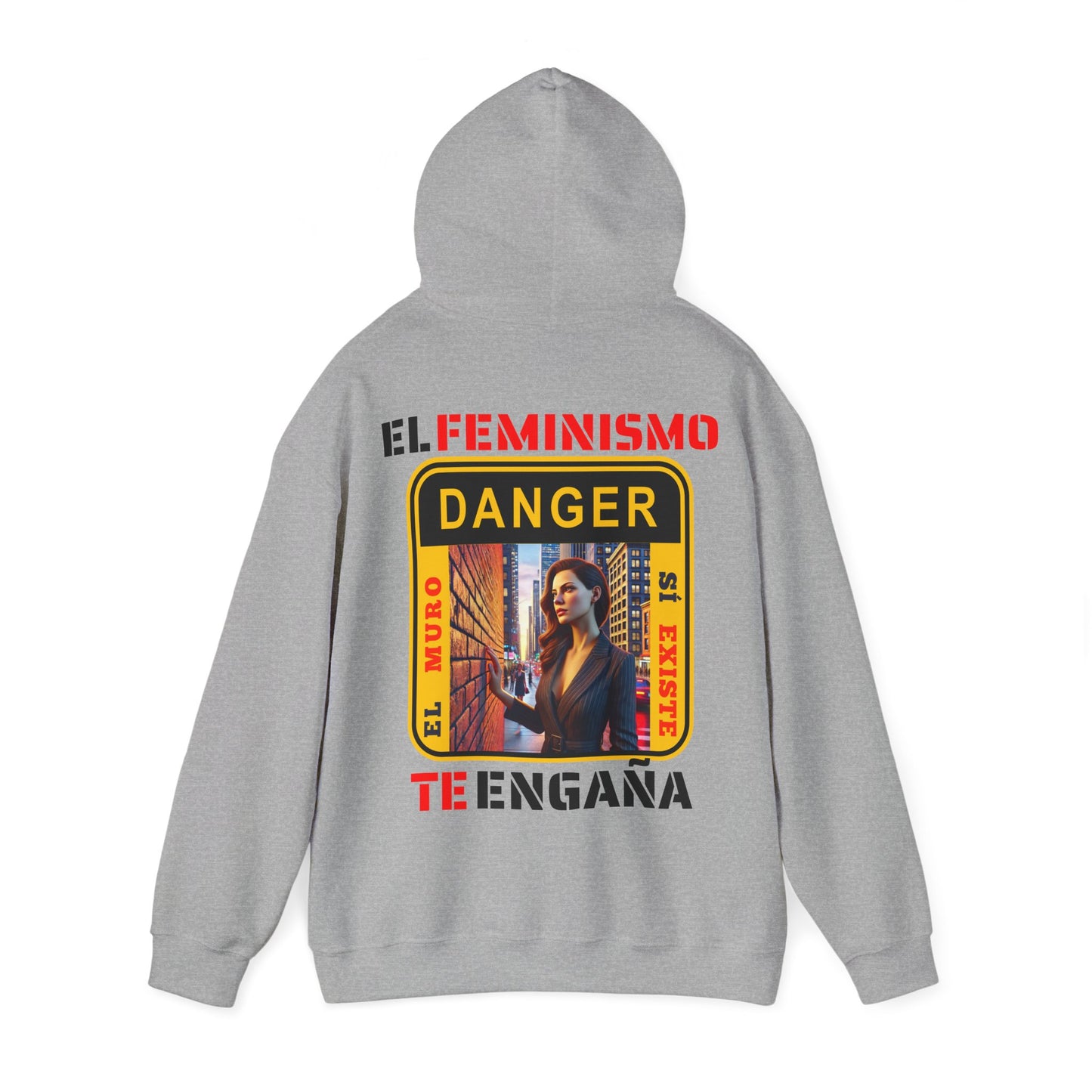 SUDADERA CON GORRO "EL FEMINISMO TE ENGAÑA". (EUROPA).