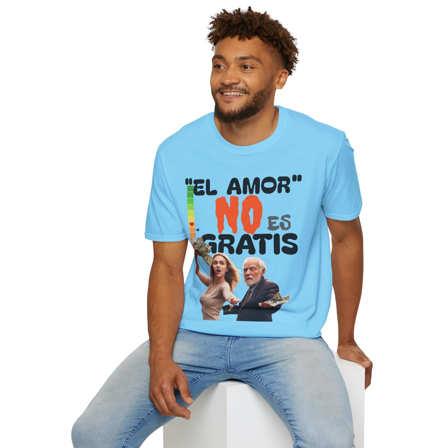 CAMISETA HOMBRE ALFA "EL AMOR NO ES GRATIS".(USA)