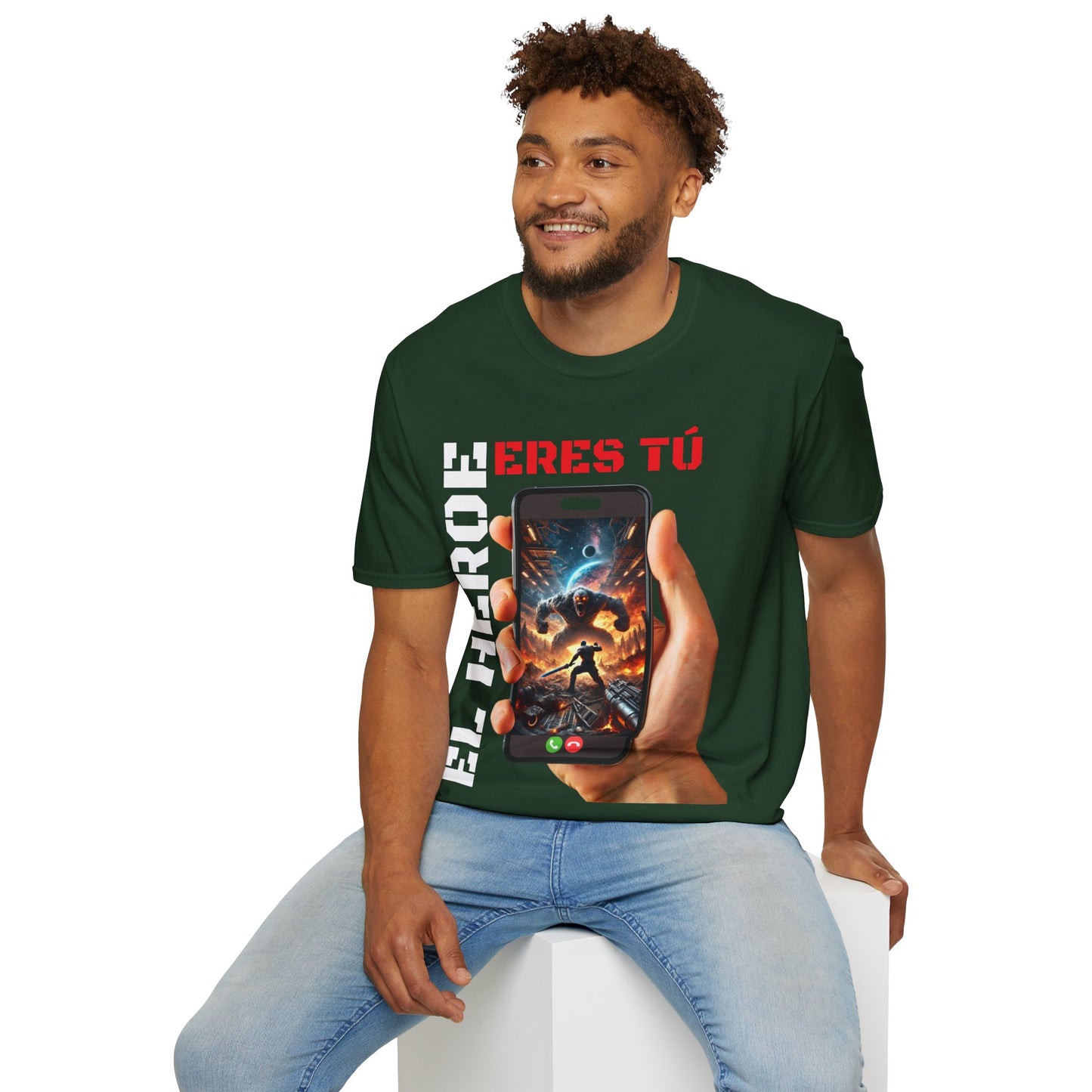 CAMISETA HOMBRE ALFA "EL HÉROE ERES TÚ".(EUROPA).