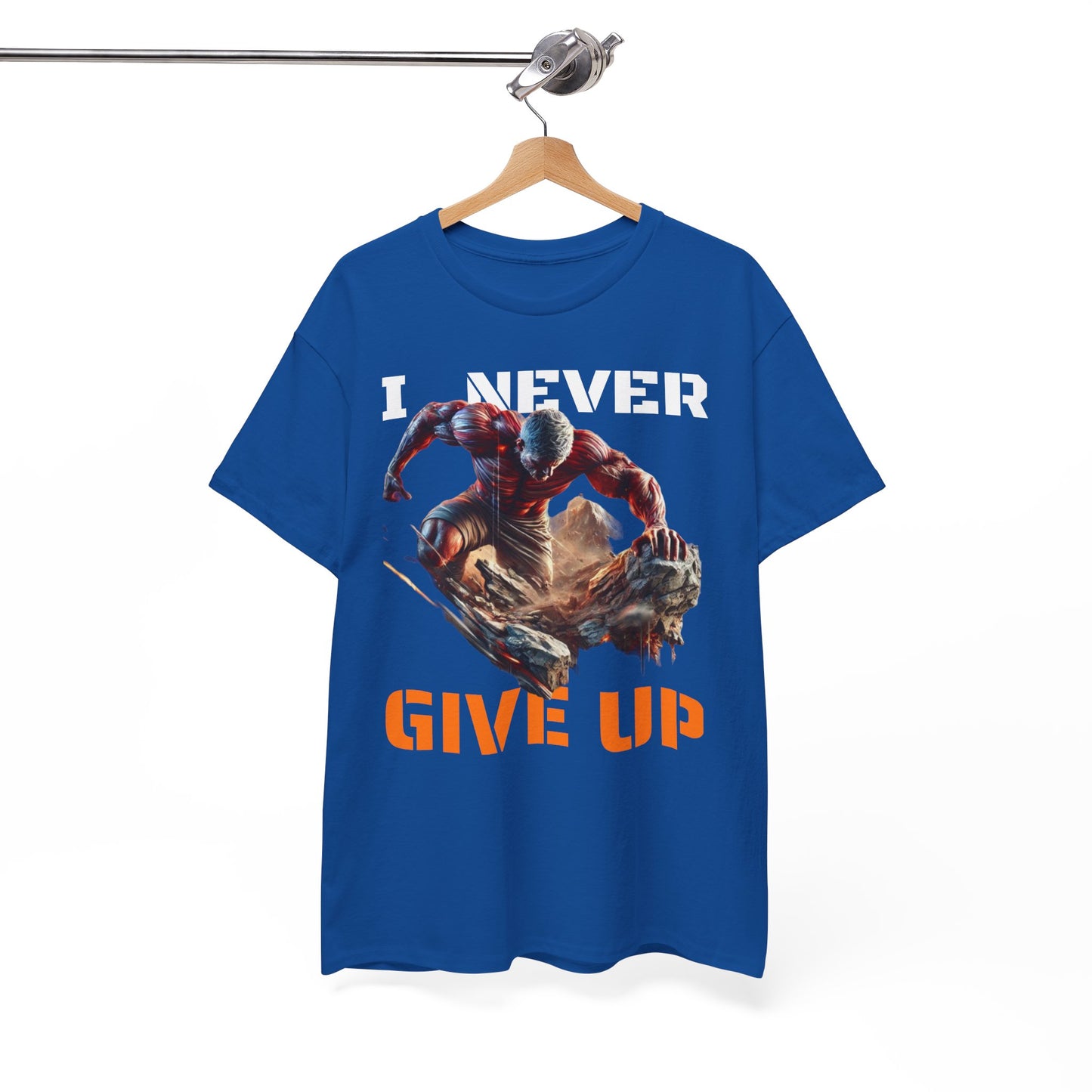 CAMISETA HOMBRE ALFA "I NEVER GIVE UP".(USA).