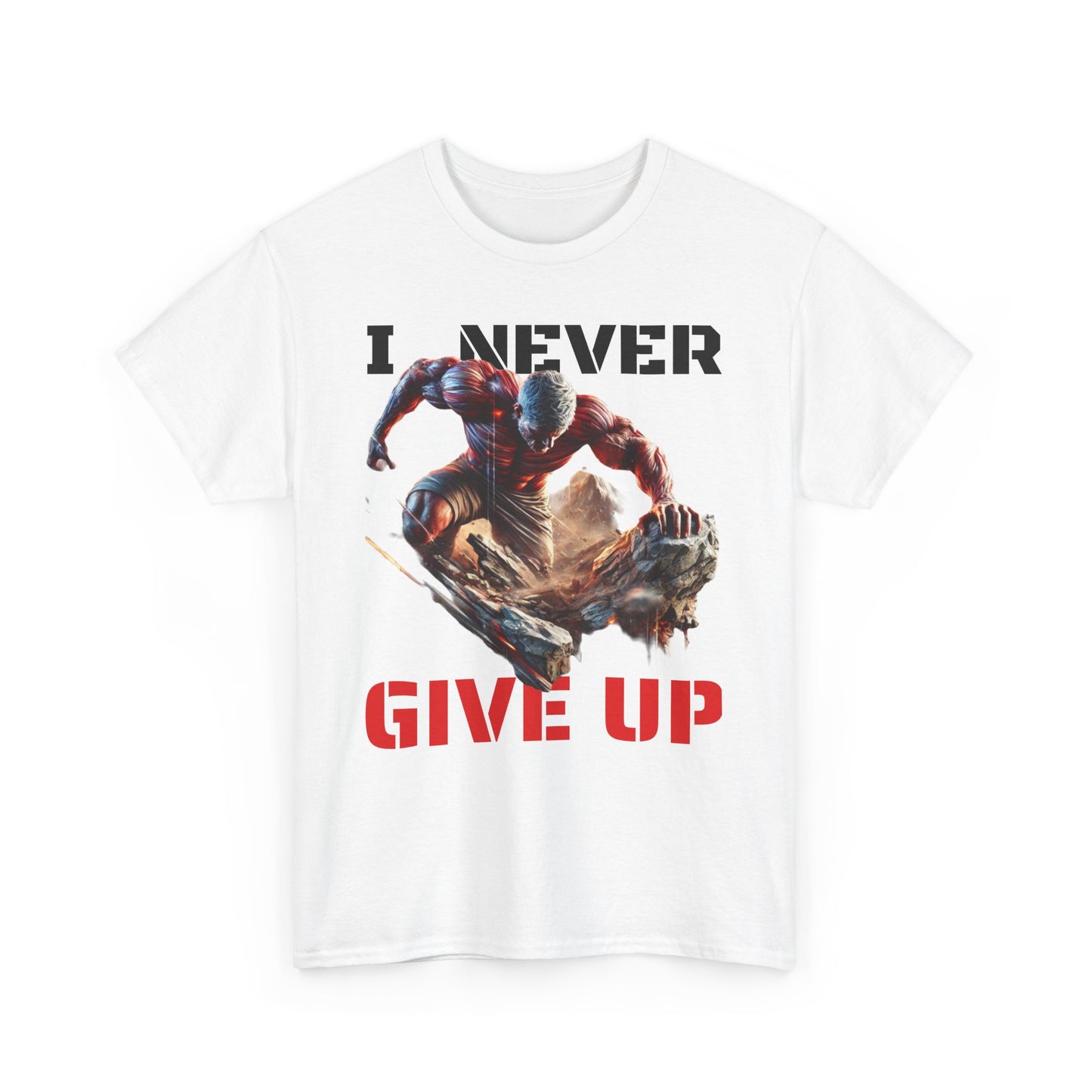 CAMISETA HOMBRE ALFA "I NEVER GIVE UP".(USA).