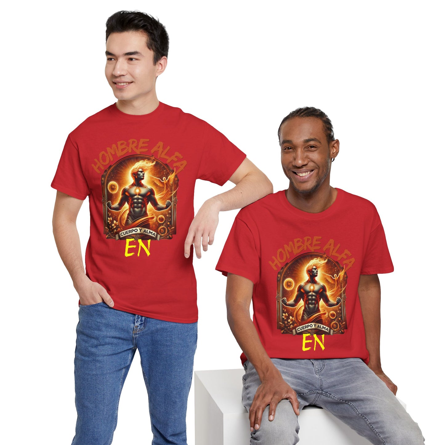 CAMISETA HOMBRE ALFA " EN CUERPO Y ALMA".(USA).