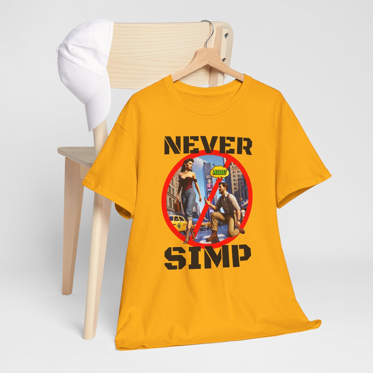 CAMISETA HOMBRE ALFA "NEVER SIMP". (USA)