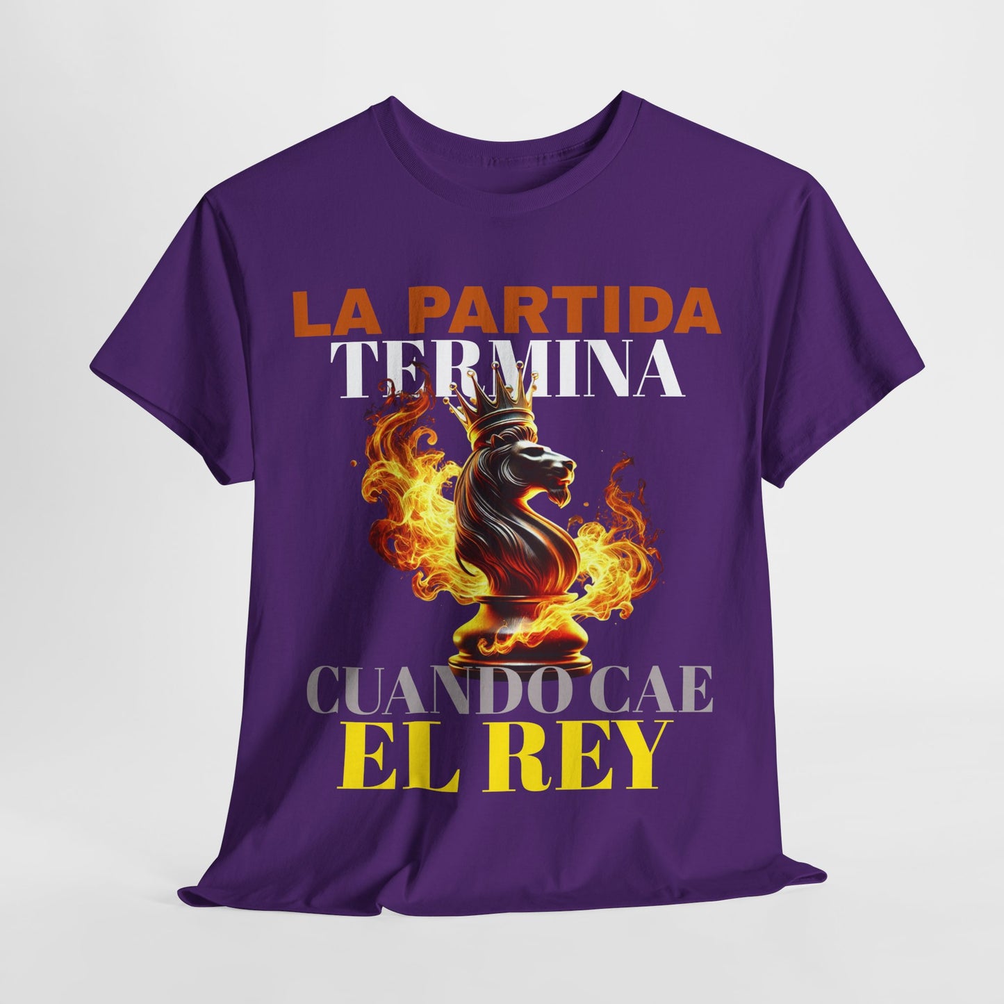 CAMISETA HOMBRE ALFA "LA PARTIDA TERMINA CUANDO CAE EL REY".(EUROPA)