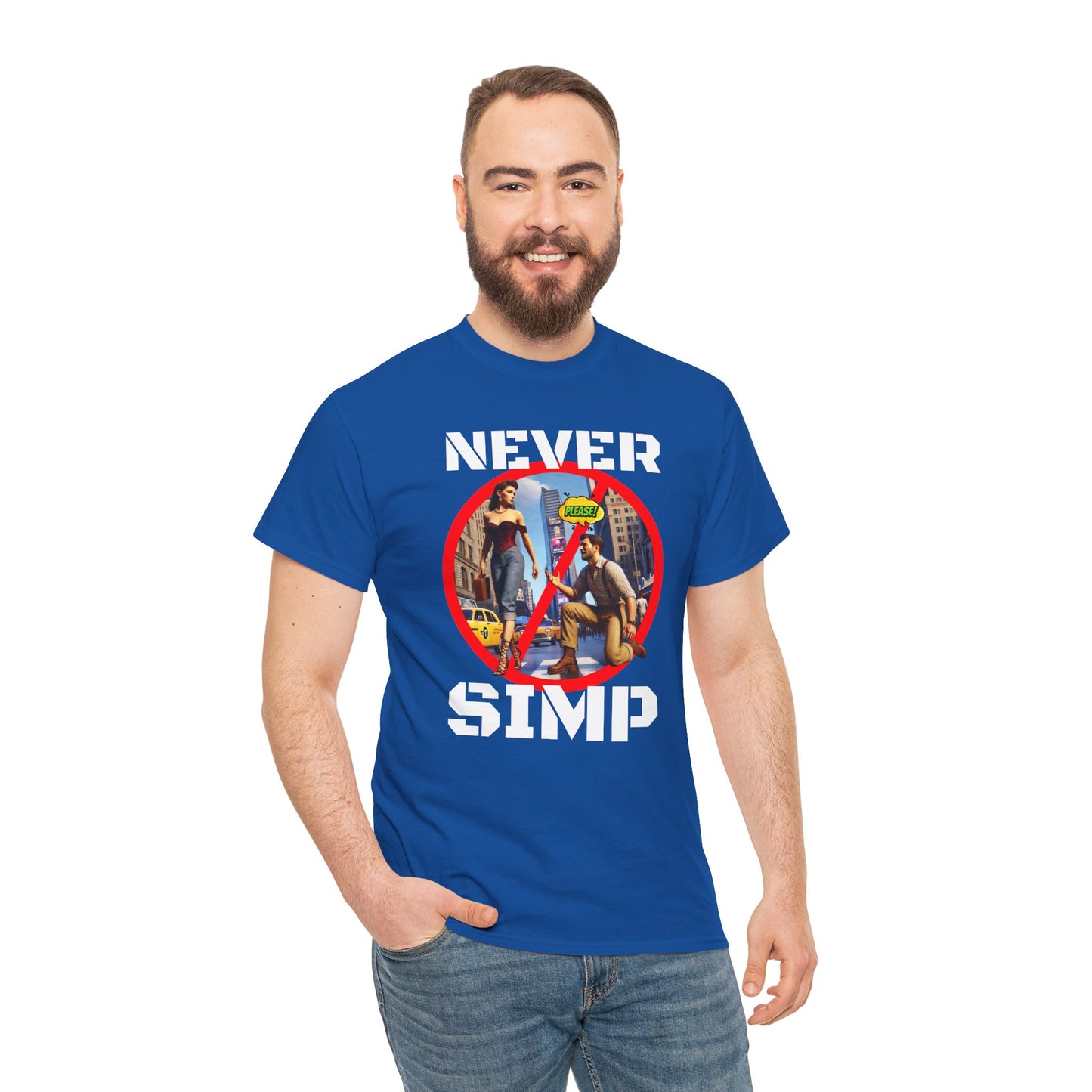 CAMISETA HOMBRE ALFA "NEVER SIMP". (USA)