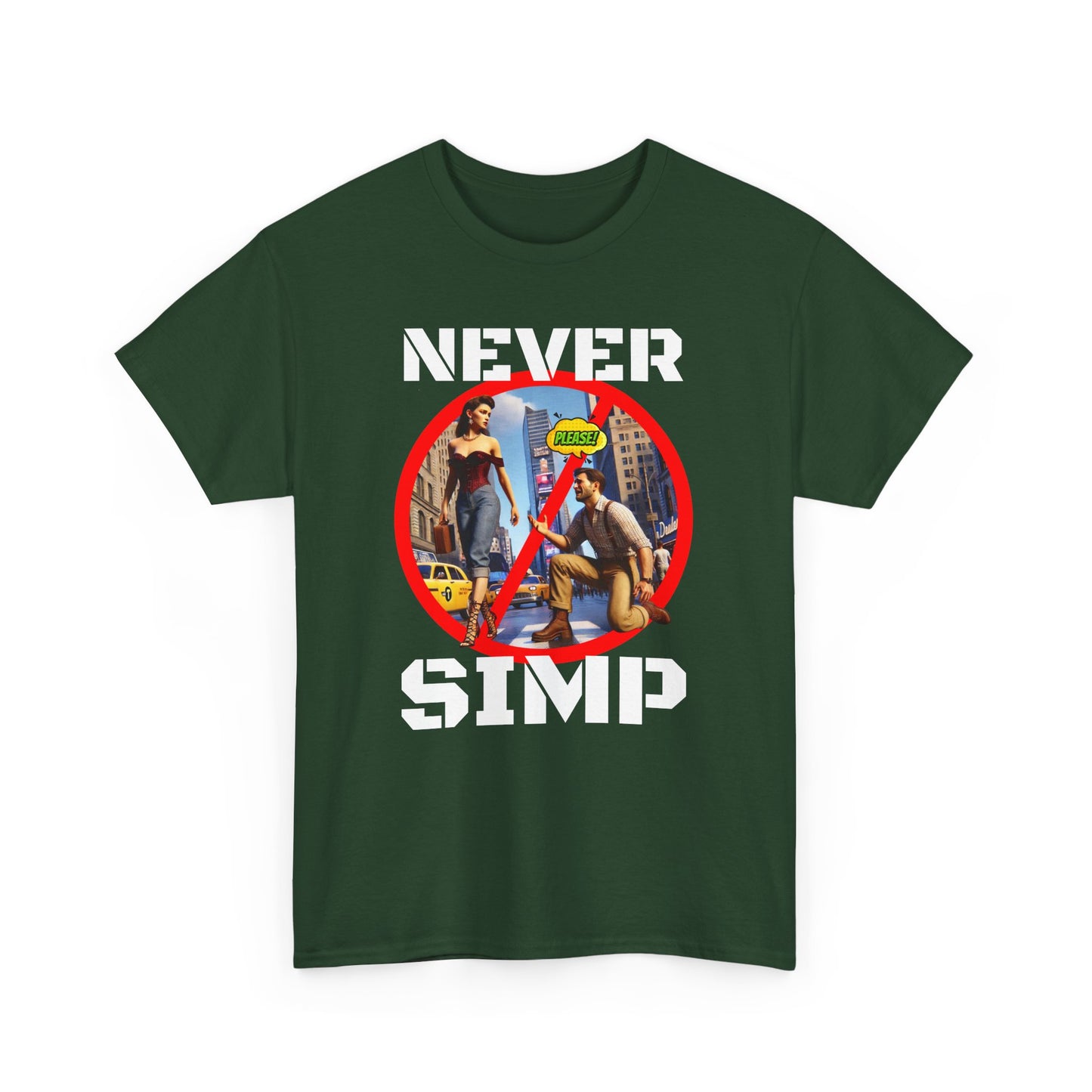 CAMISETA HOMBRE ALFA "NEVER SIMP". (USA)