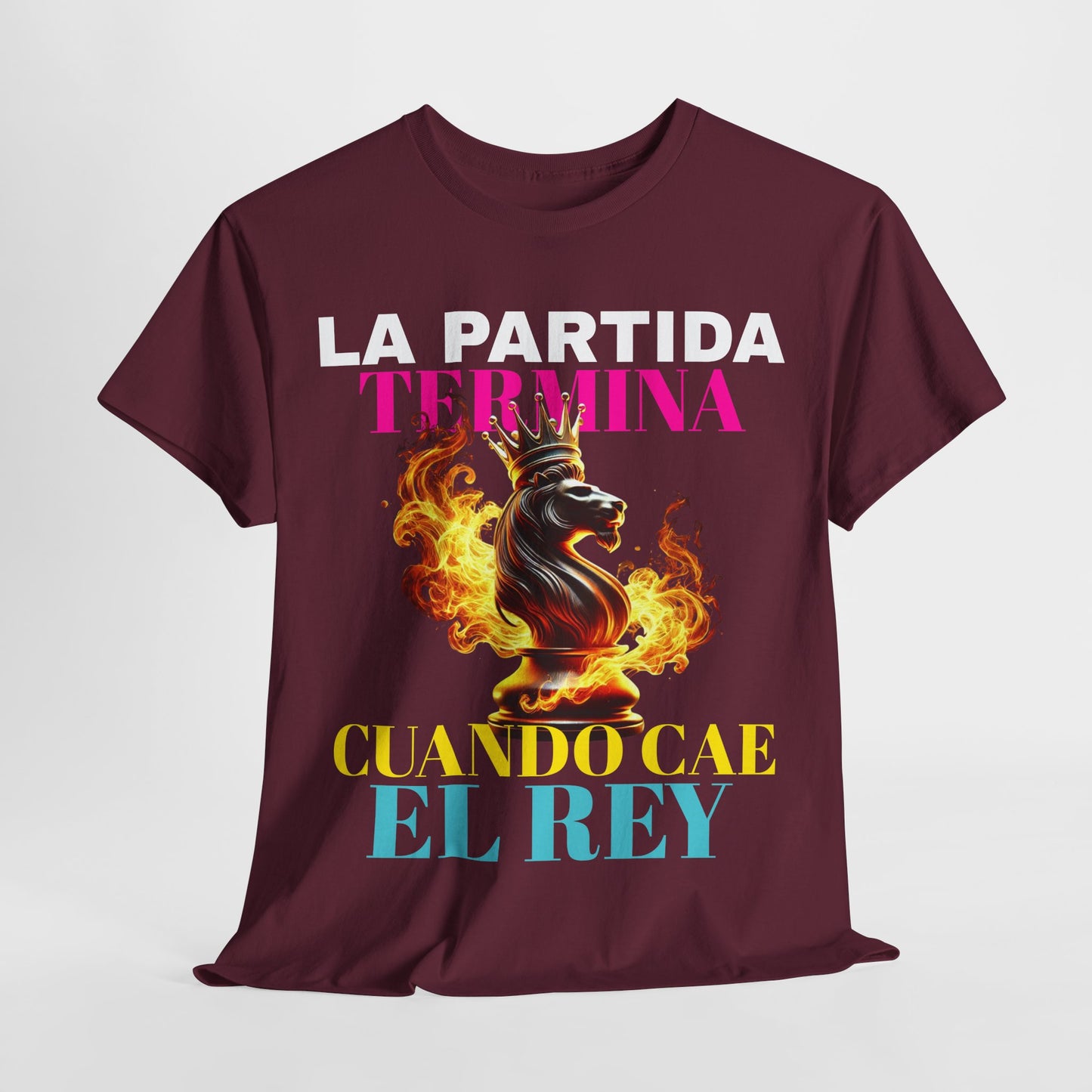 CAMISETA HOMBRE ALFA "LA PARTIDA TERMINA CUANDO CAE EL REY".(EUROPA)