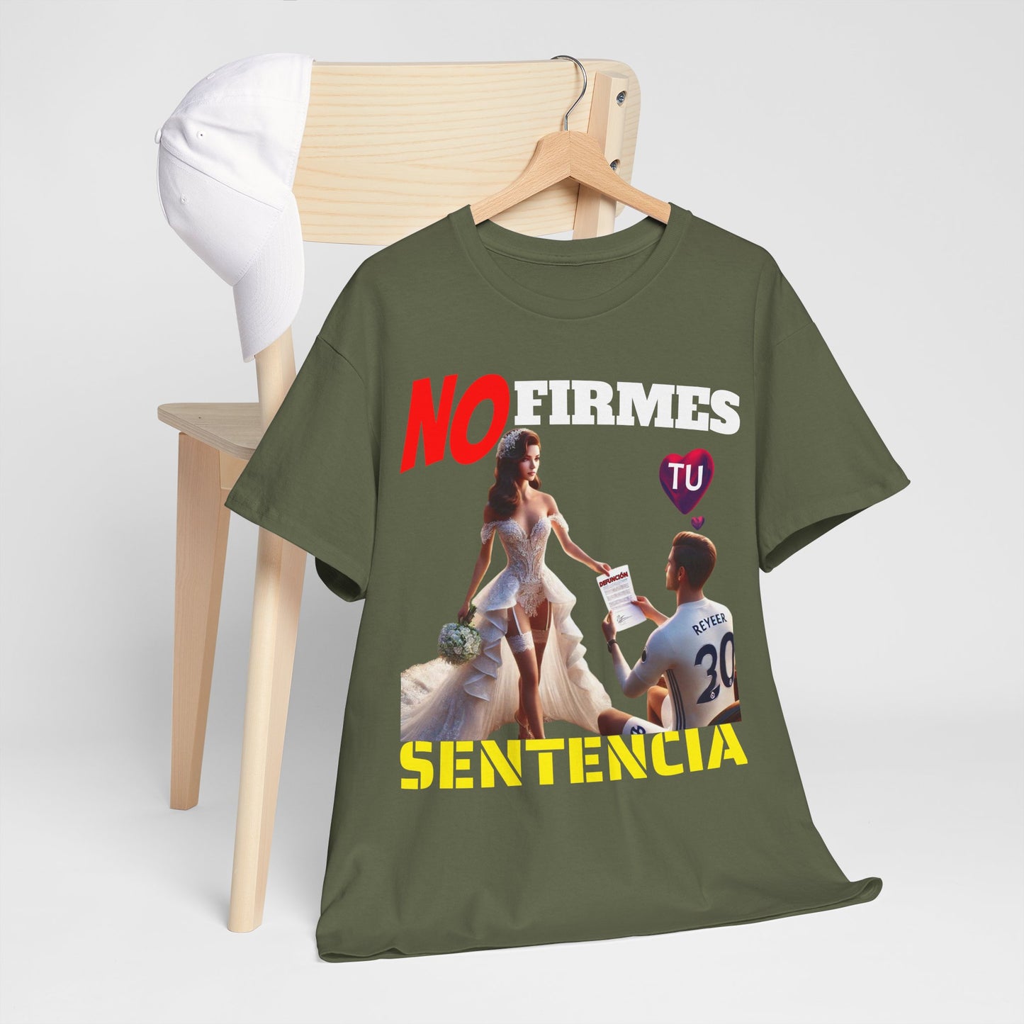 CAMISETA HOMBRE ALFA "NO FIRMES TU SENTENCIA".(EUROPA)