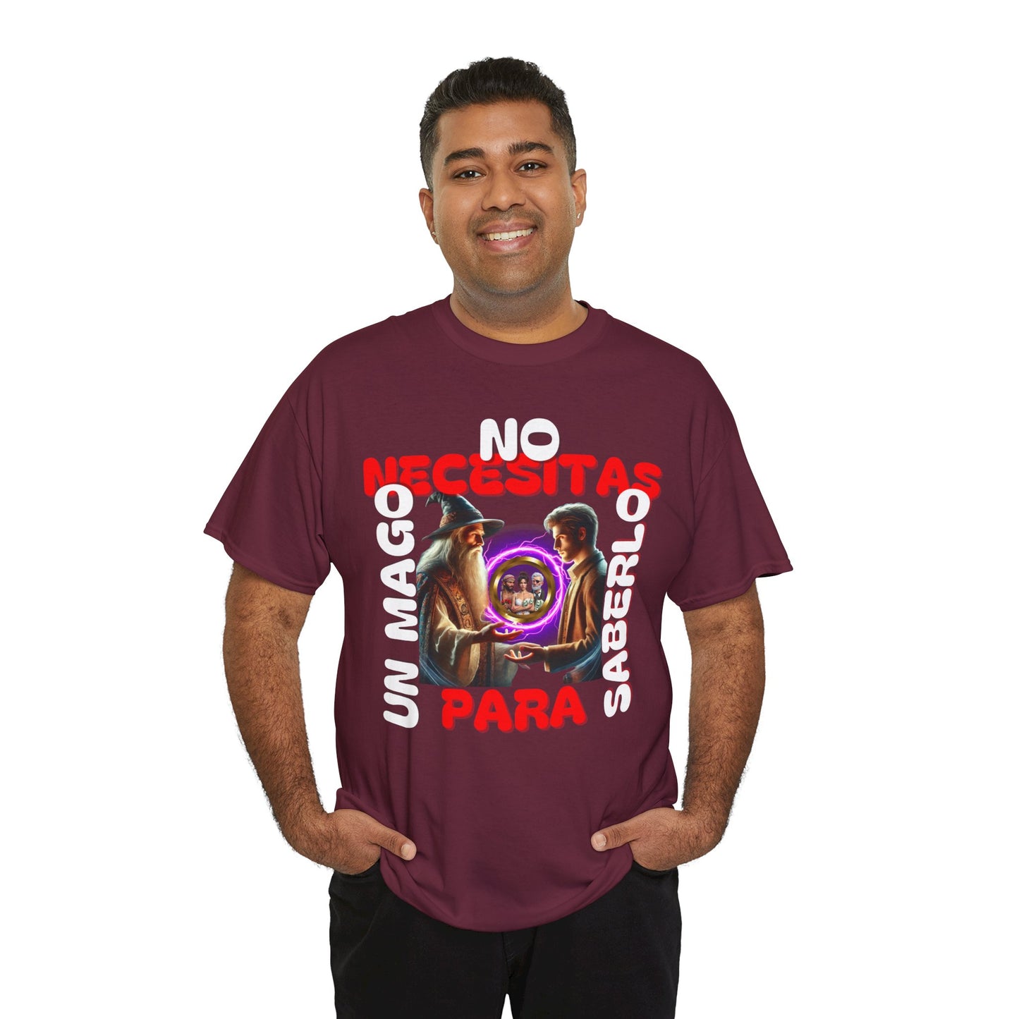 CAMISETA HOMBRE ALFA "NO NECESITAS UN MAGO.."(EUROPA).