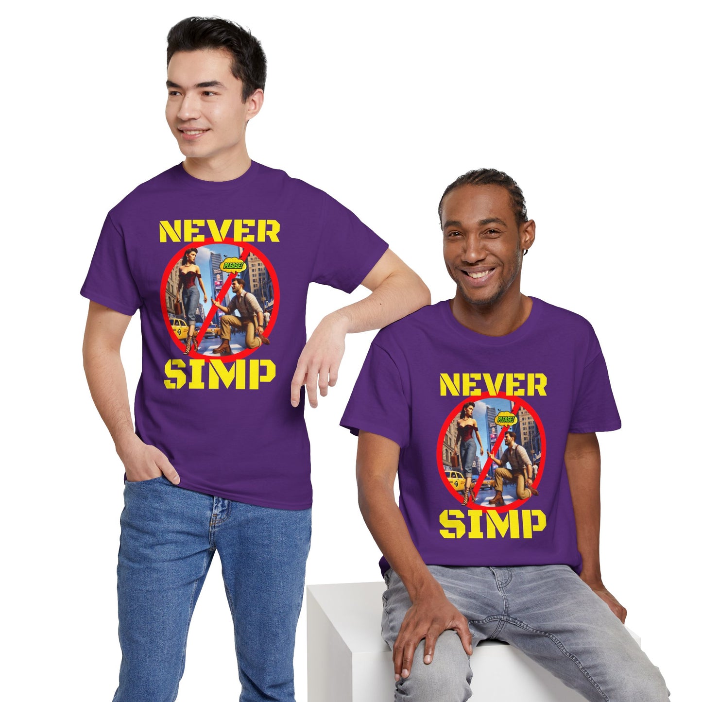 CAMISETA HOMBRE ALFA "NEVER SIMP". (USA)
