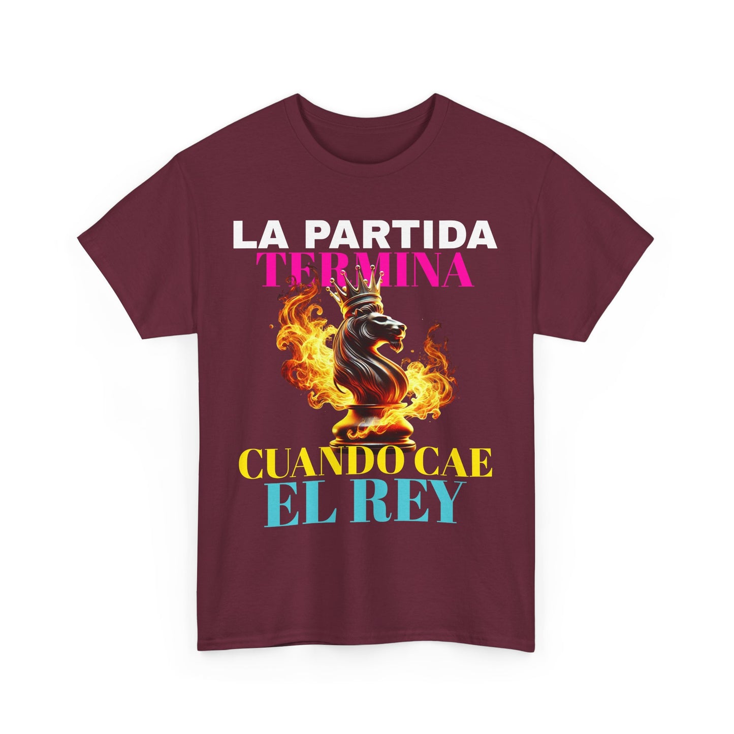 CAMISETA HOMBRE ALFA "LA PARTIDA TERMINA CUANDO CAE EL REY".(EUROPA)