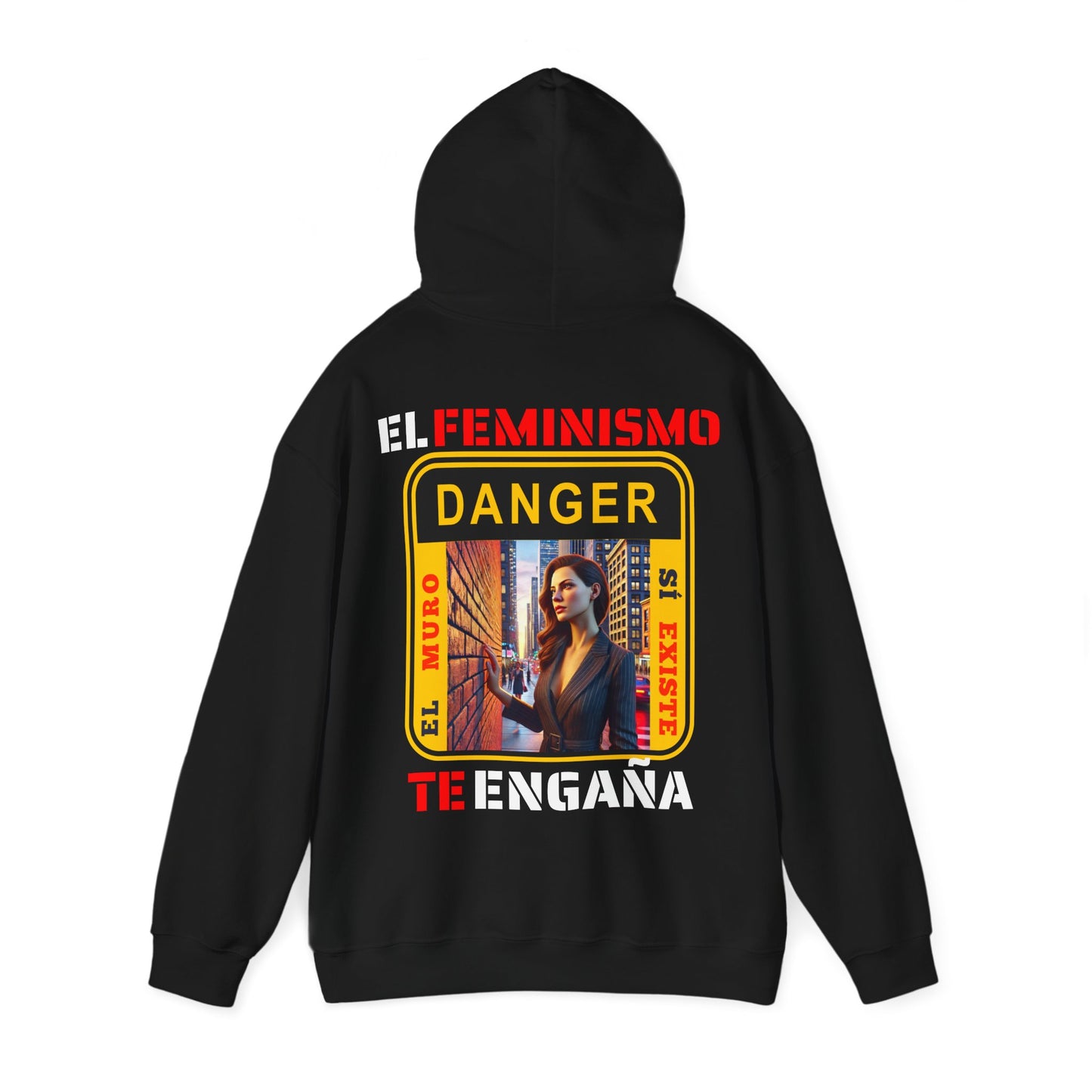 SUDADERA CON GORRO "EL FEMINISMO TE ENGAÑA". (EUROPA).
