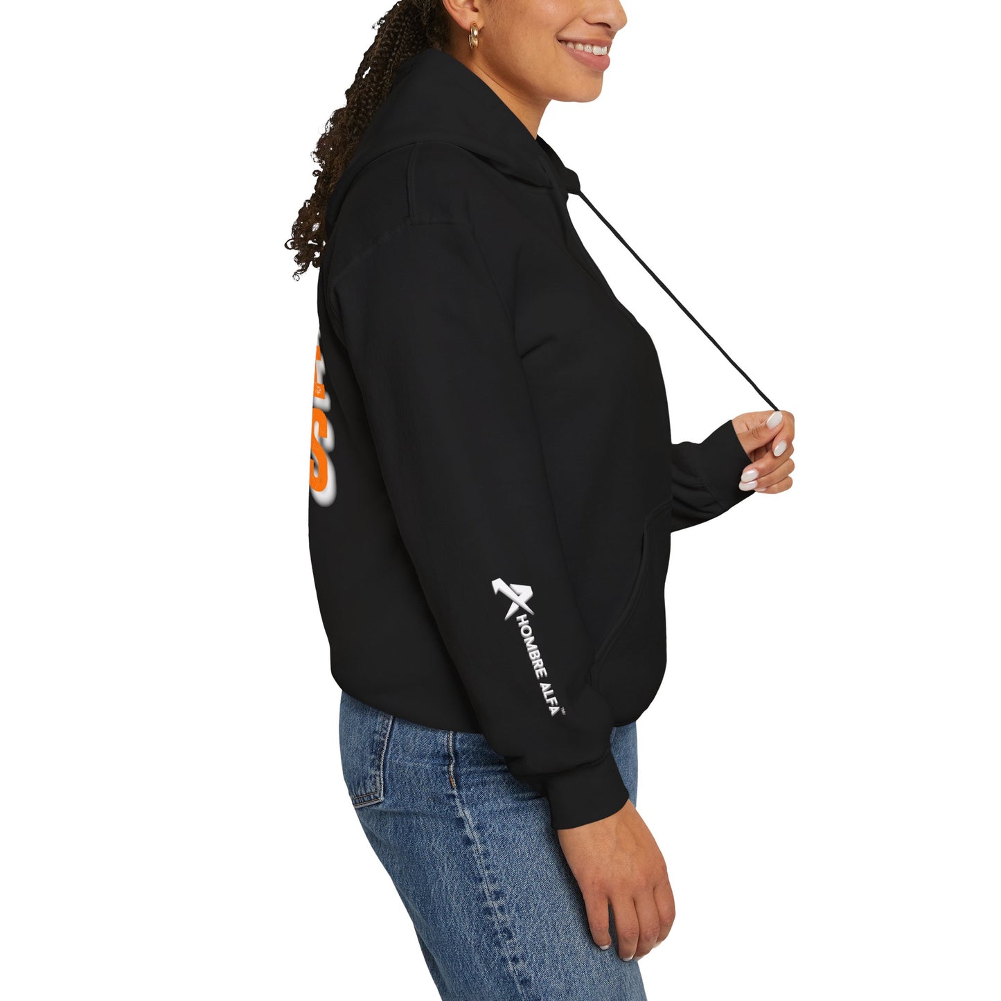 SUDADERA CON GORRO HOMBRE ALFA, "SIEMPRE FUERTES".(USA).
