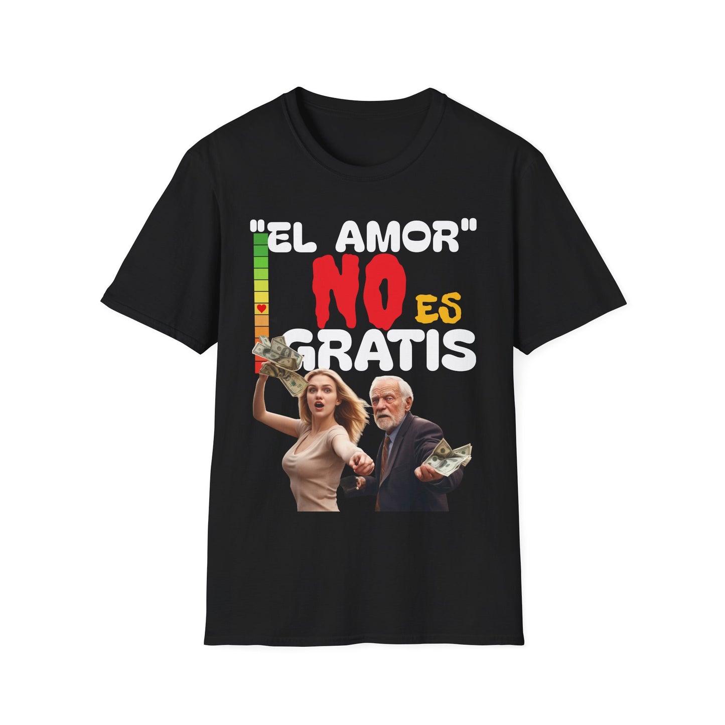 CAMISETA HOMBRE ALFA "EL AMOR NO ES GRATIS".(USA)