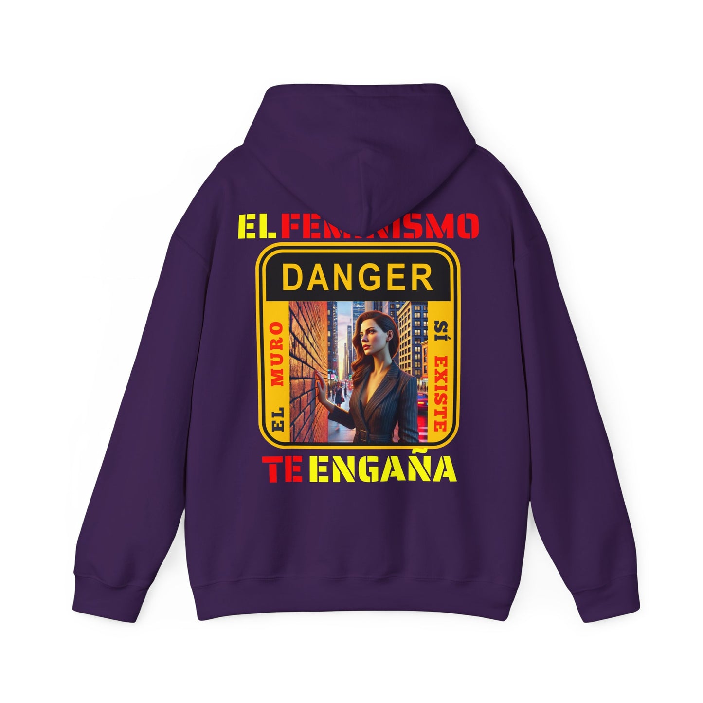 SUDADERA CON GORRO "EL FEMINISMO TE ENGAÑA". (EUROPA).