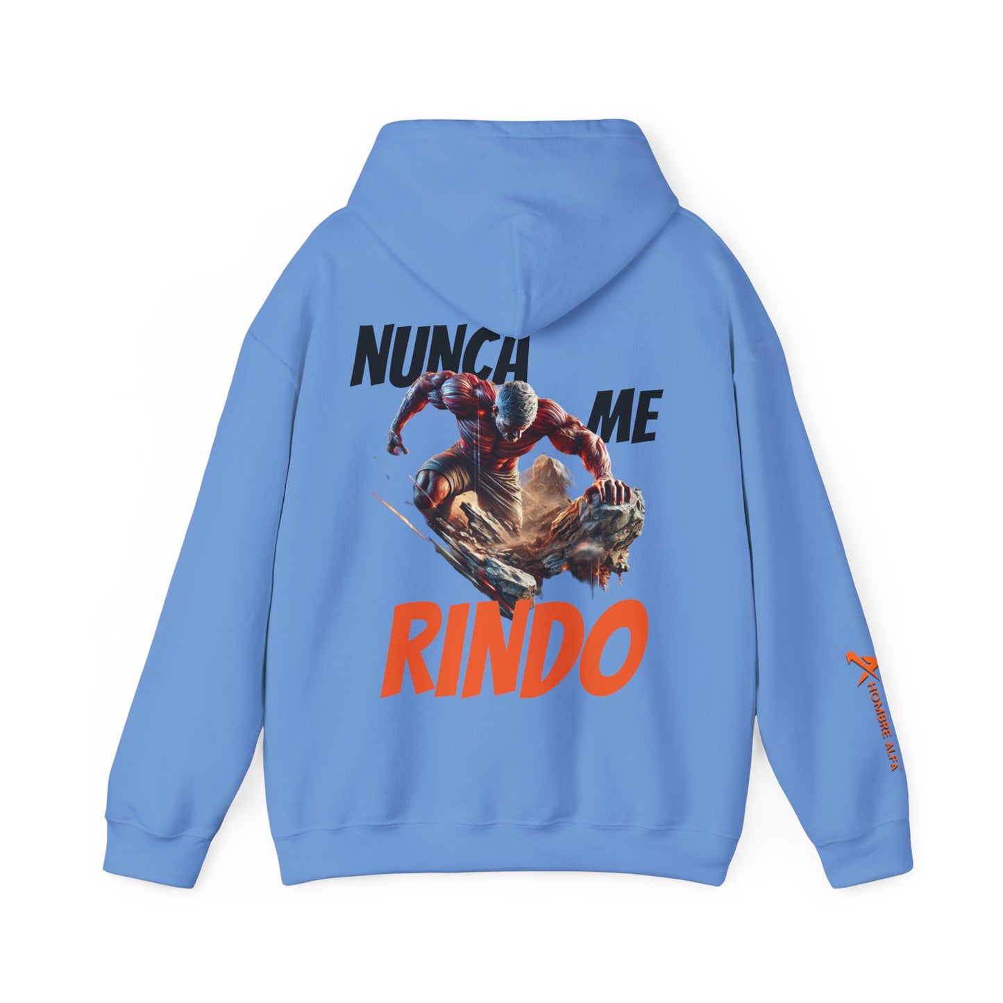 SUDADERA CON GORRO HOMBRE ALFA, "NUNCA ME RINDO".(USA).