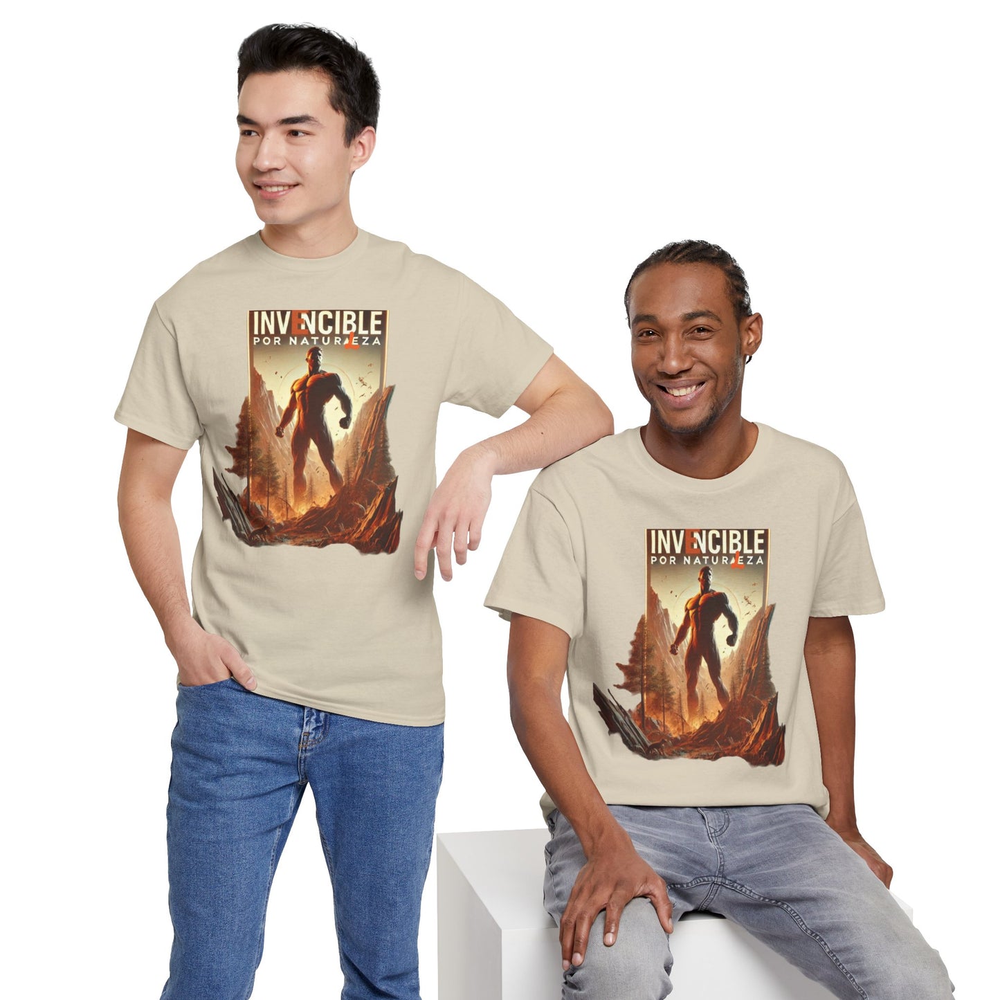 CAMISETA HOMBRE ALFA "INVENCIBLE POR NATURALEZA".(EUROPA).