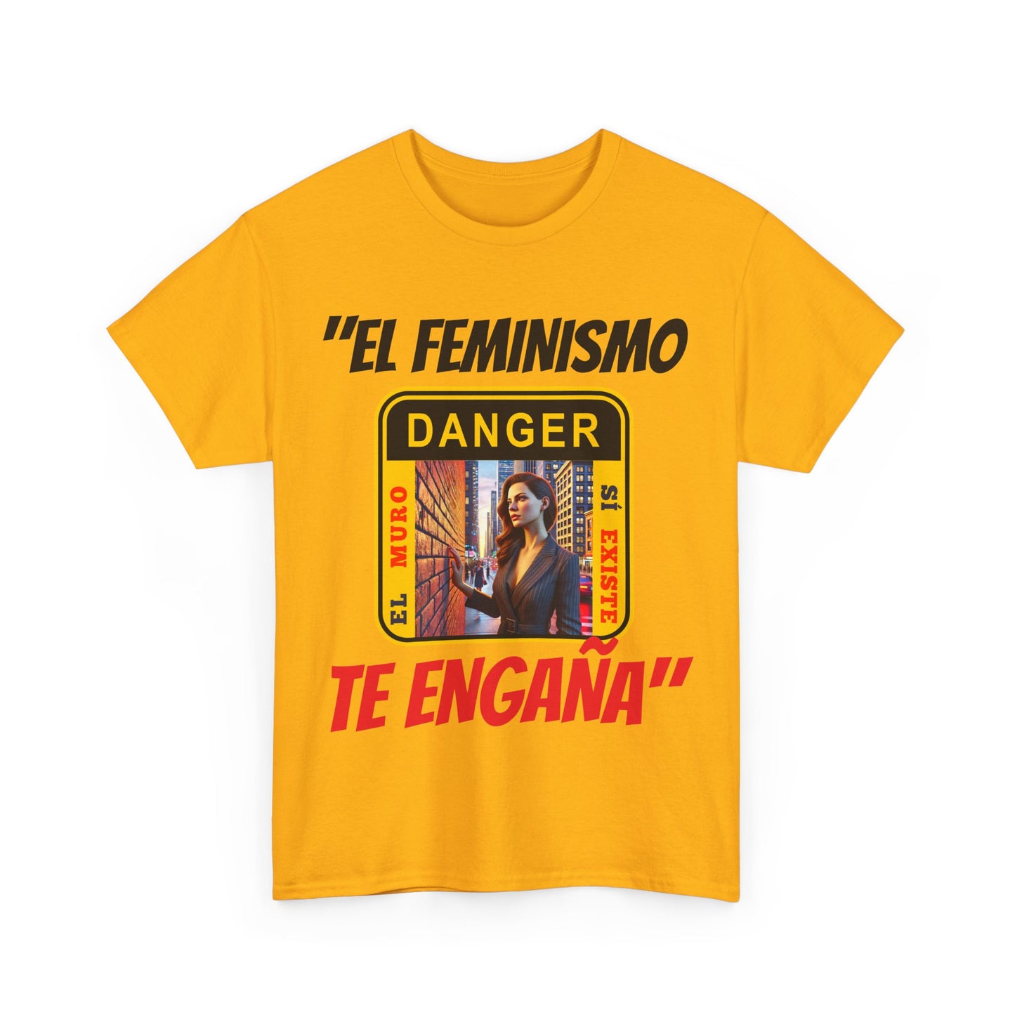 CAMISETA HOMBRE ALFA "EL FEMINISMO TE ENGAÑA".(EUROPA)