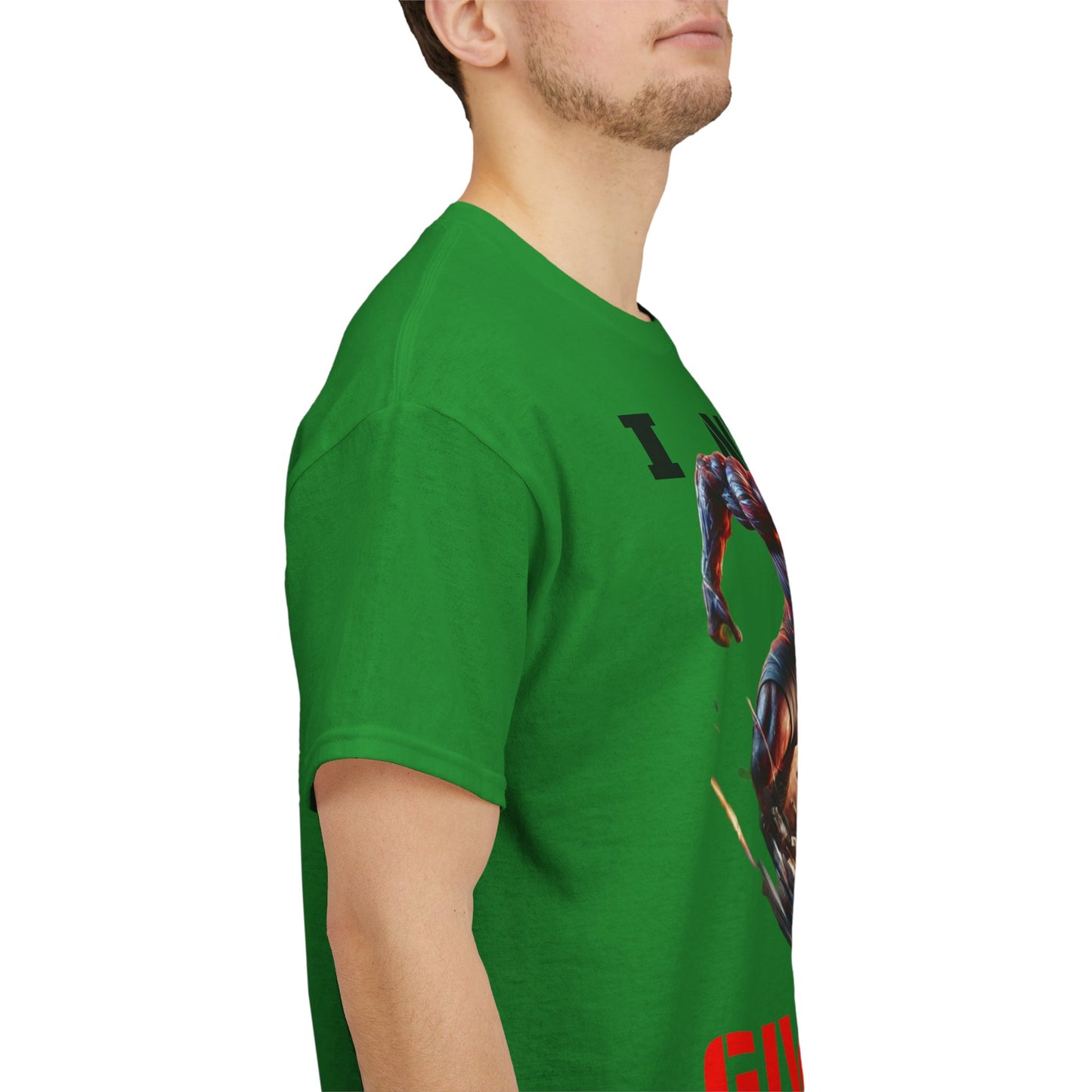 CAMISETA HOMBRE ALFA "I NEVER GIVE UP".(USA).