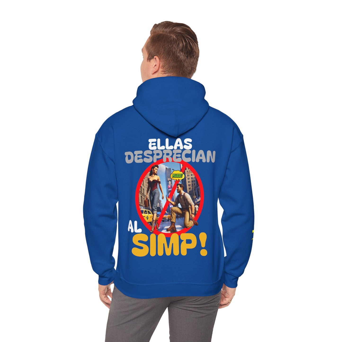 SUDADERA CON GORRO HOMBRE ALFA, "ELLAS DESPRECIAN AL SIMP".(USA).