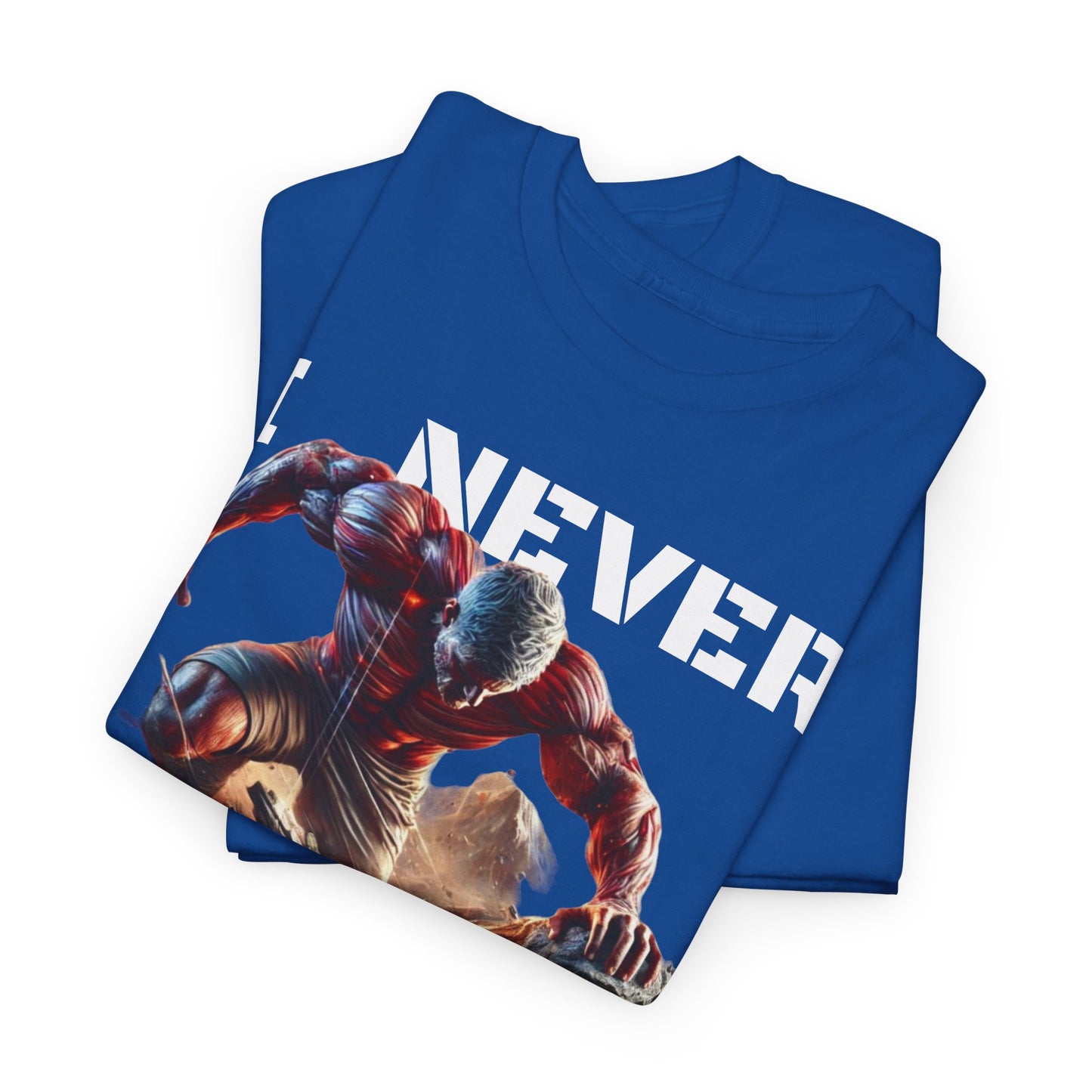 CAMISETA HOMBRE ALFA "I NEVER GIVE UP".(USA).
