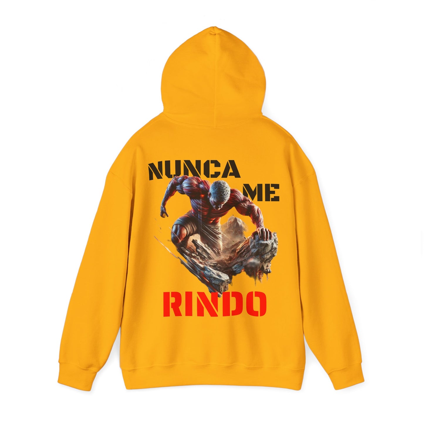 SUDADERA CON GORRO"NUNCA ME RINDO". (EUROPA).