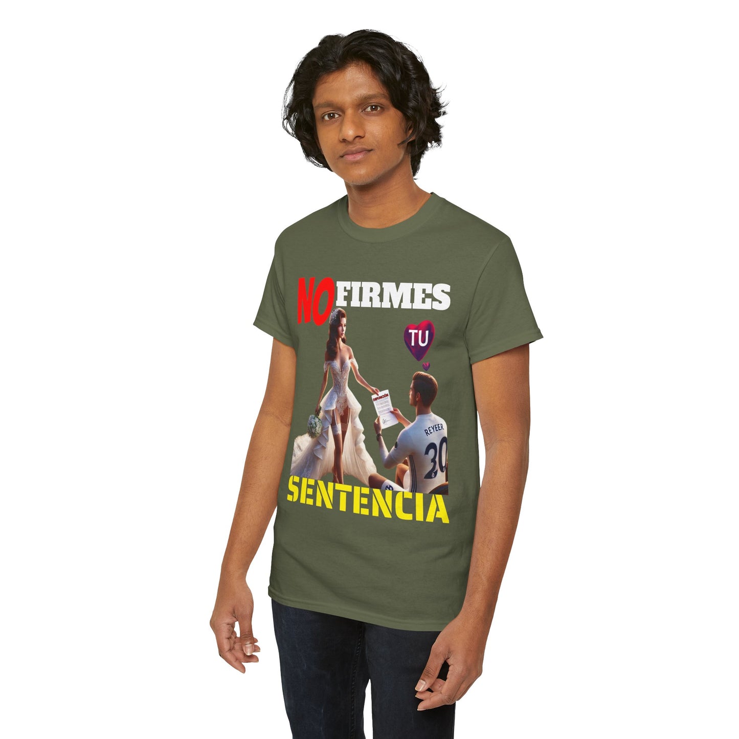 CAMISETA HOMBRE ALFA "NO FIRMES TU SENTENCIA".(EUROPA)