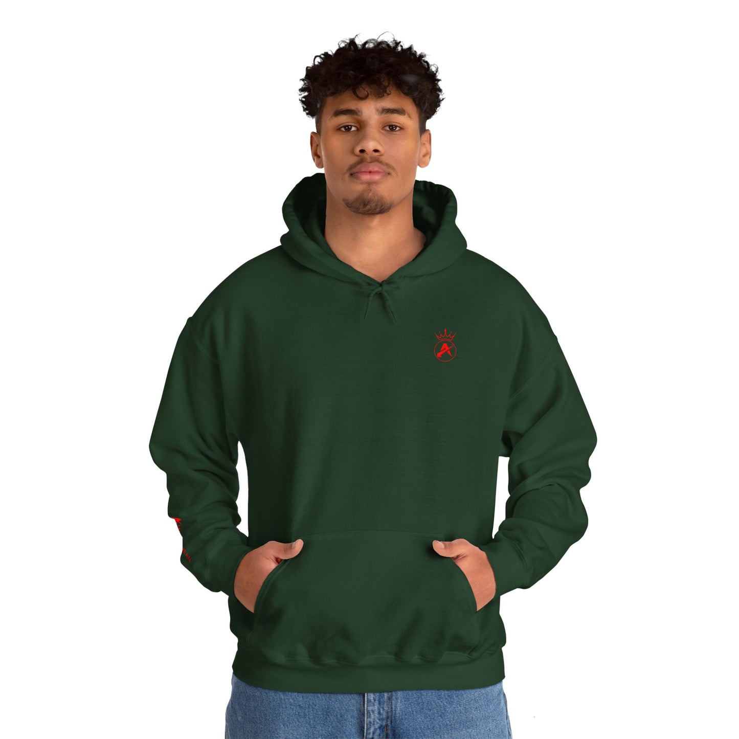 SUDADERA CON GORRO HOMBRE ALFA, "SIEMPRE FUERTES".(USA).