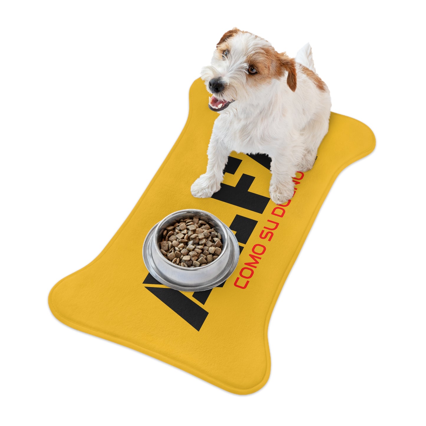 ALFOMBRILLA PARA ALIMENTACIÓN DE MASCOTAS HOMBRE ALFA "ALFA COMO SU DUEÑO".(EUROPA/USA).
